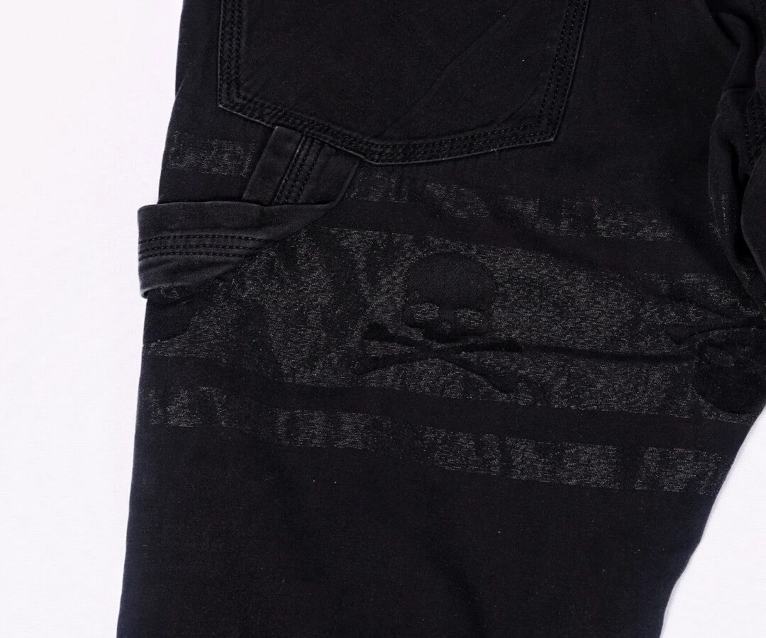 Mastermind Japan Black Denim Cargo Pants with Distressed Details Size US 34 / EU 50 - 3 Thumbnail