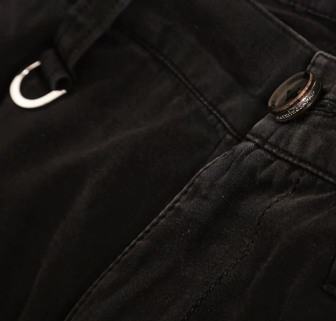 Mastermind Japan Black Denim Cargo Pants with Distressed Details Size US 34 / EU 50 - 7 Thumbnail