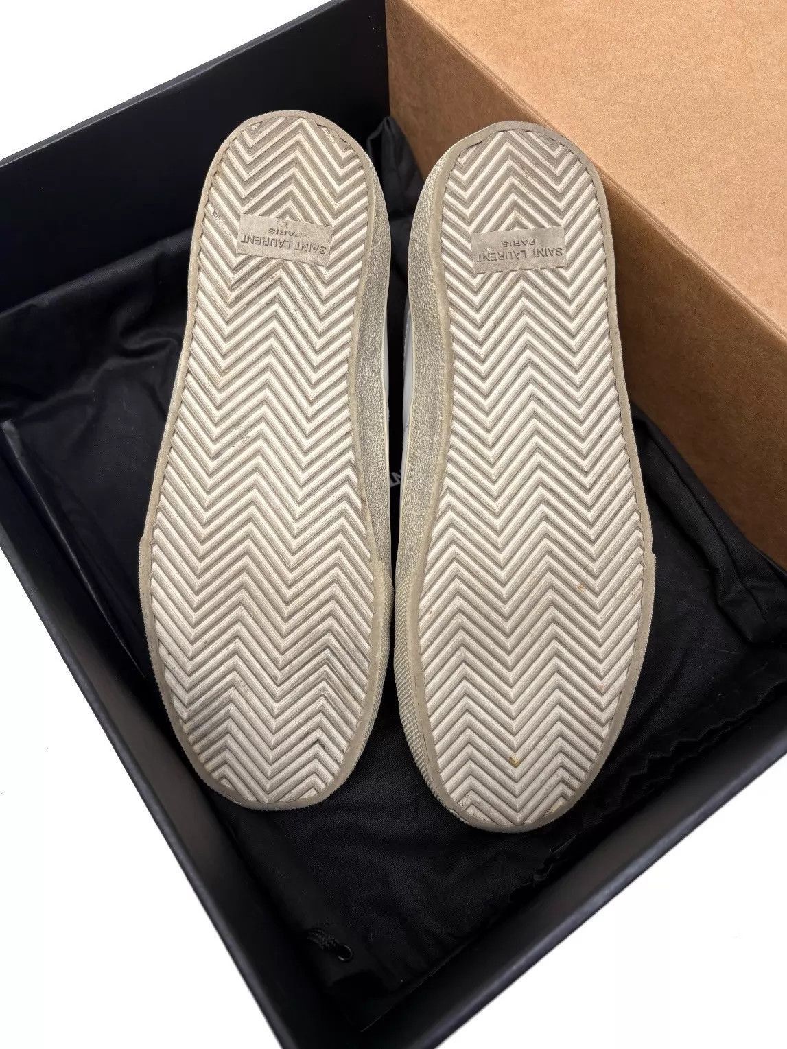 Saint Laurent Paris White High-Top Sneakers Size 7 Size US 7 / EU 40 - 8 Thumbnail