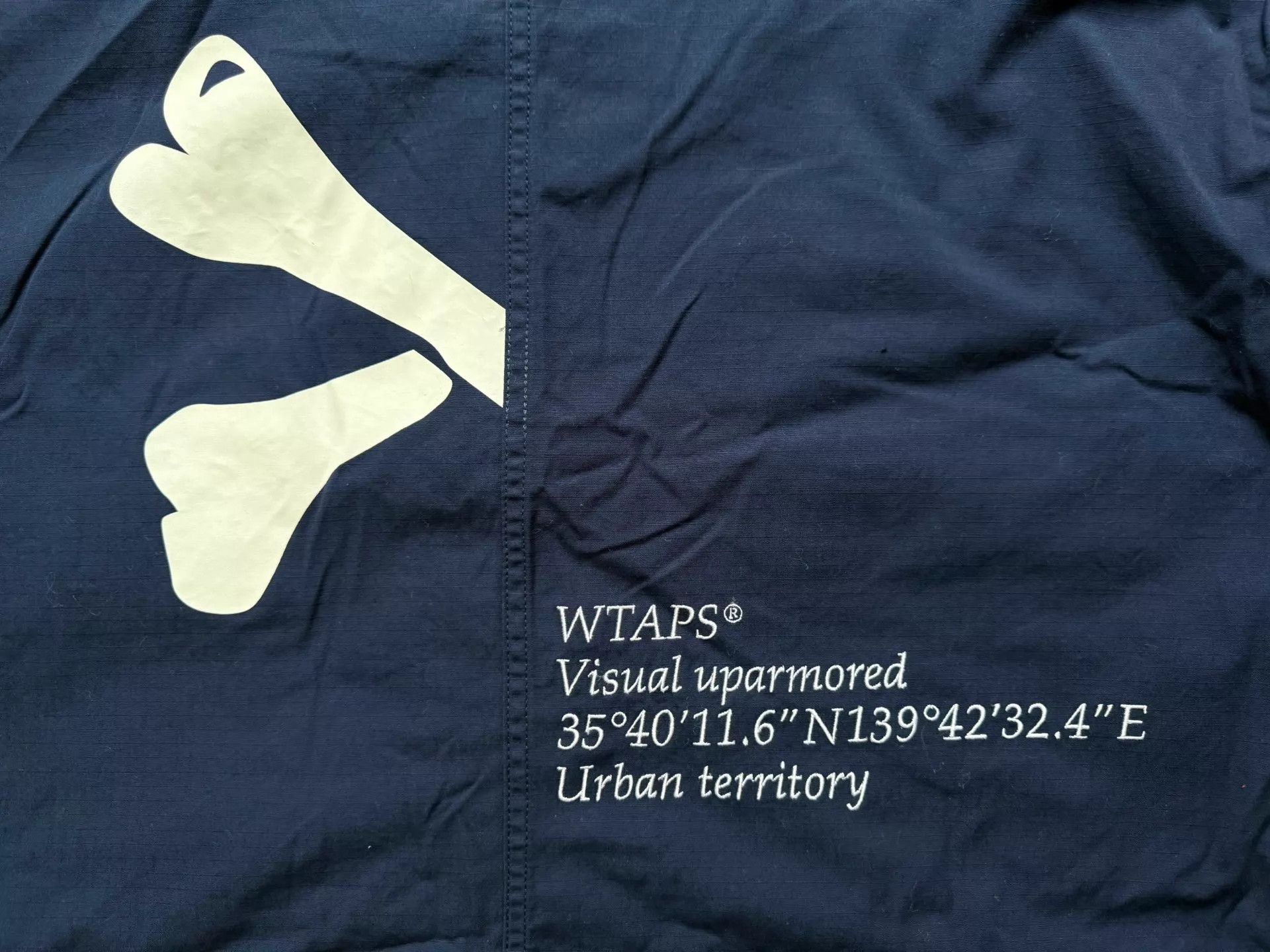 Wtaps Blue Button-Up Shirt with Graphic Print - Size M Size US M / EU 48-50 / 2 - 6 Thumbnail