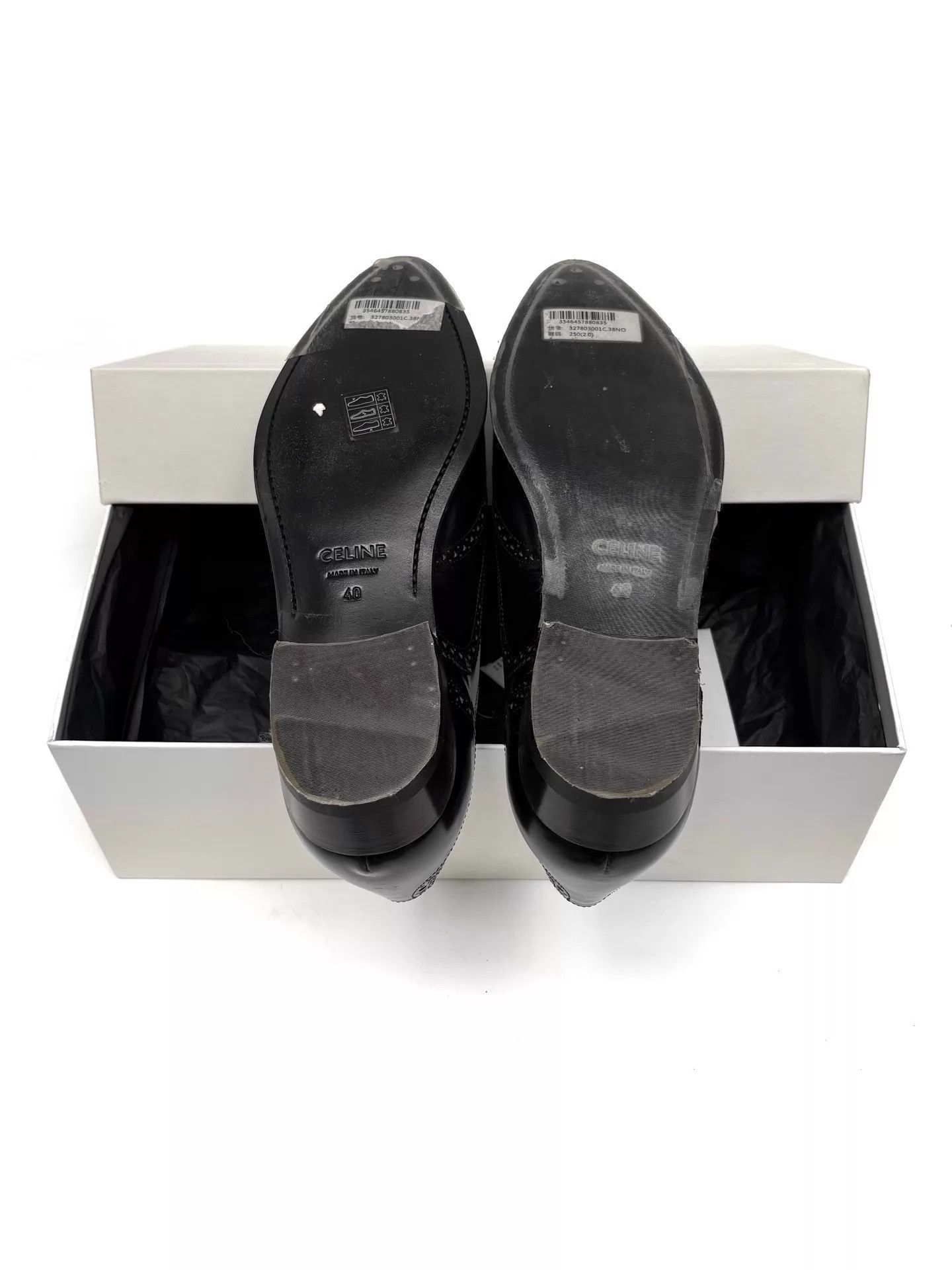 Celine Black Leather Brogue Formal Shoes Size 7 Size US 7 / EU 40 - 4 Thumbnail