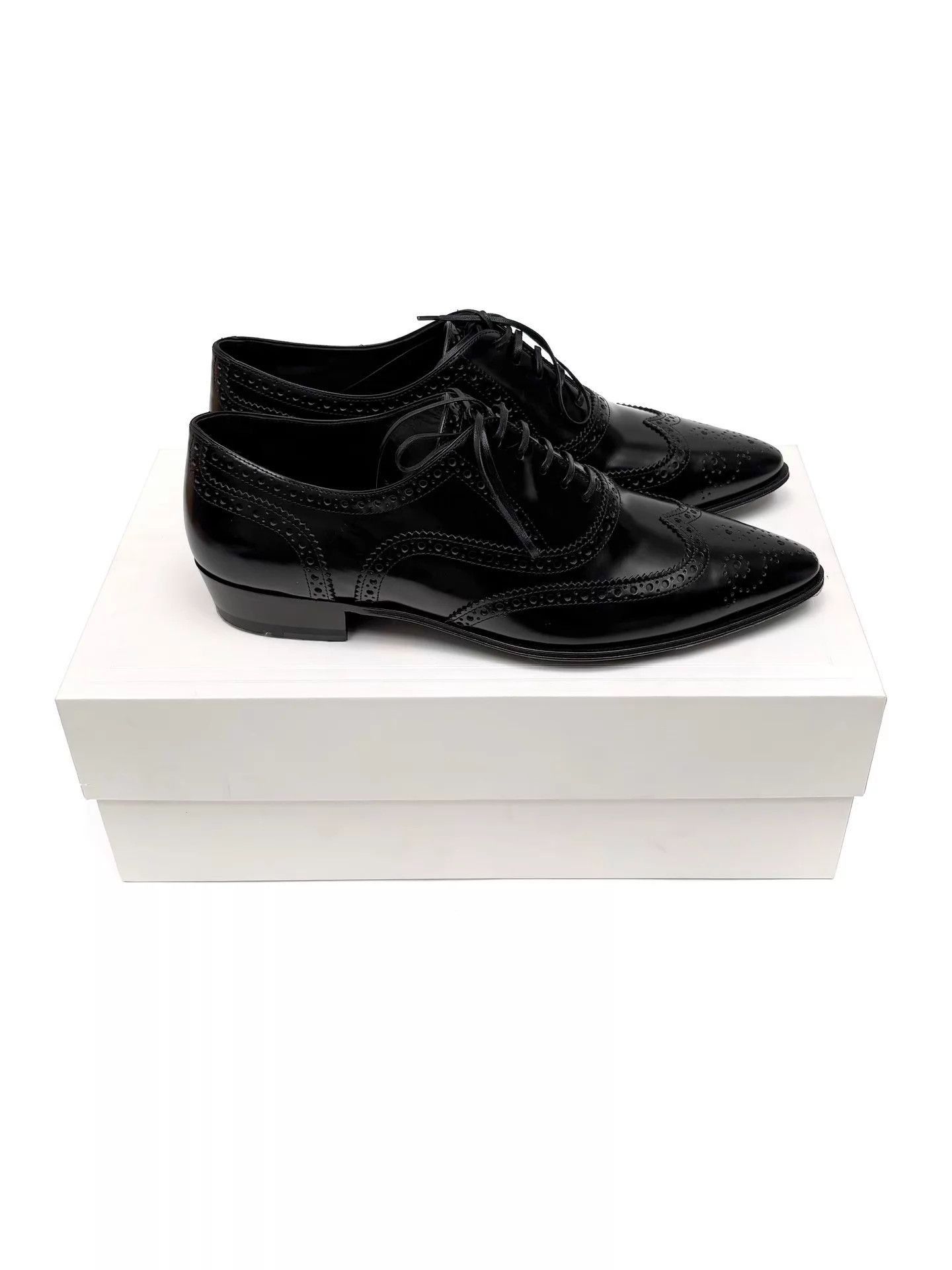 Celine Black Leather Brogue Formal Shoes Size 7 Size US 7 / EU 40 - 2 Thumbnail