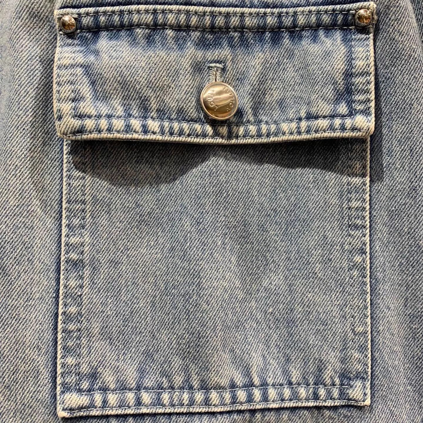 Louis Vuitton Blue Denim Jacket with Distressed Accents Size US XXL / EU 58 / 5 - 5 Thumbnail