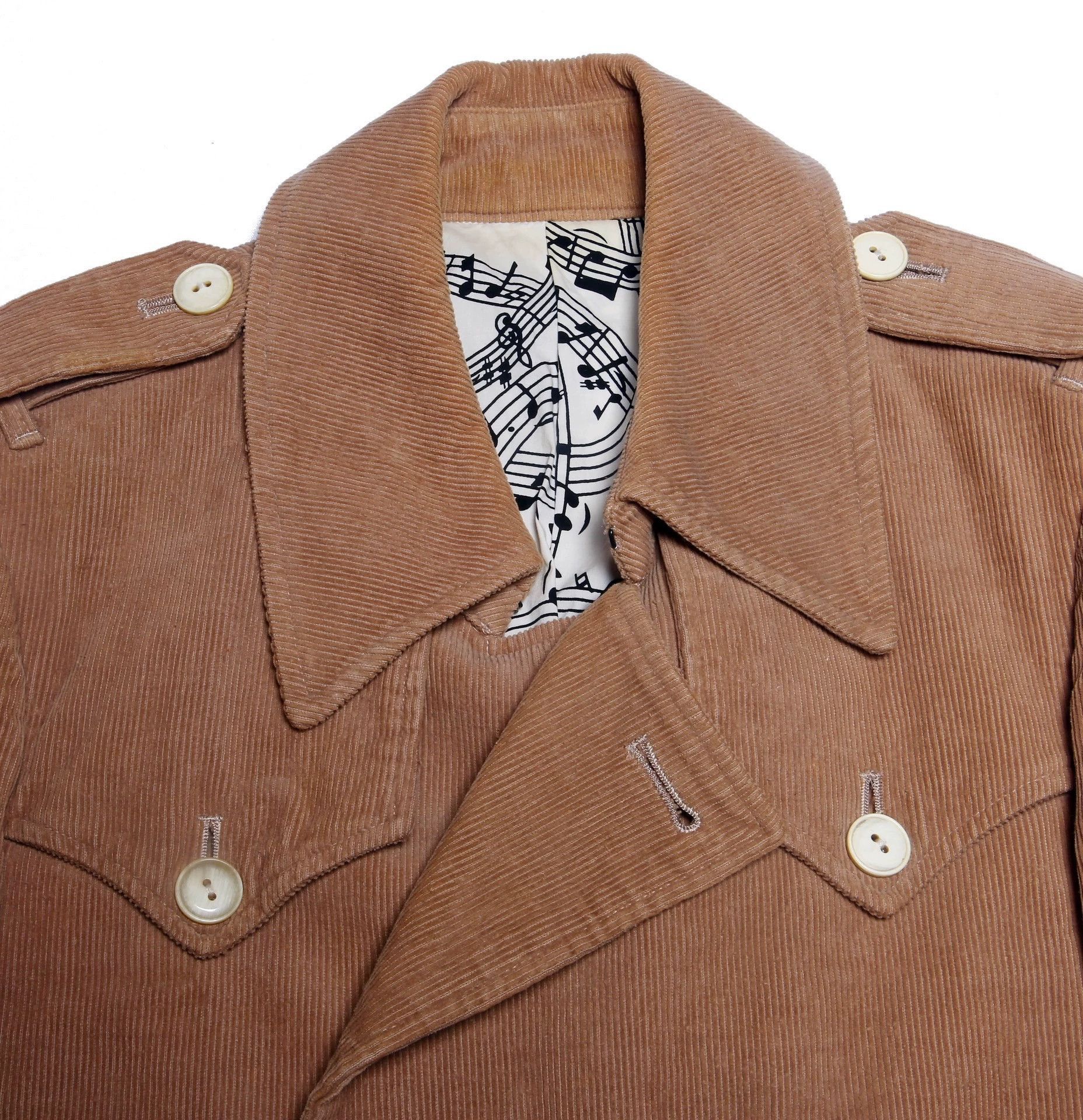 Number (N)ine Beige Double-Breasted Corduroy Jacket Size US M / EU 48-50 / 2 - 3 Thumbnail