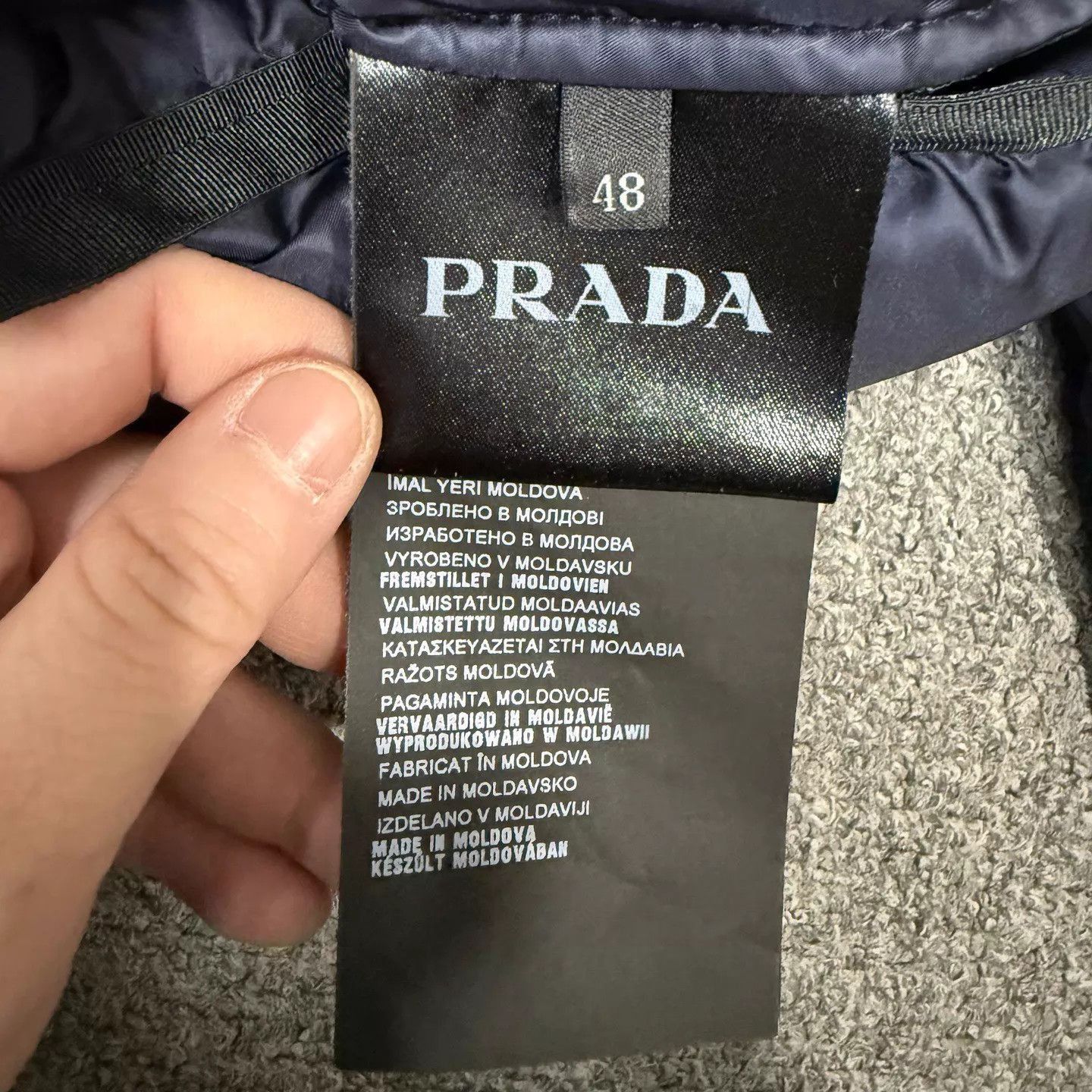 Prada Blue Puffer Jacket with Zip Closure Size US M / EU 48-50 / 2 - 4 Thumbnail