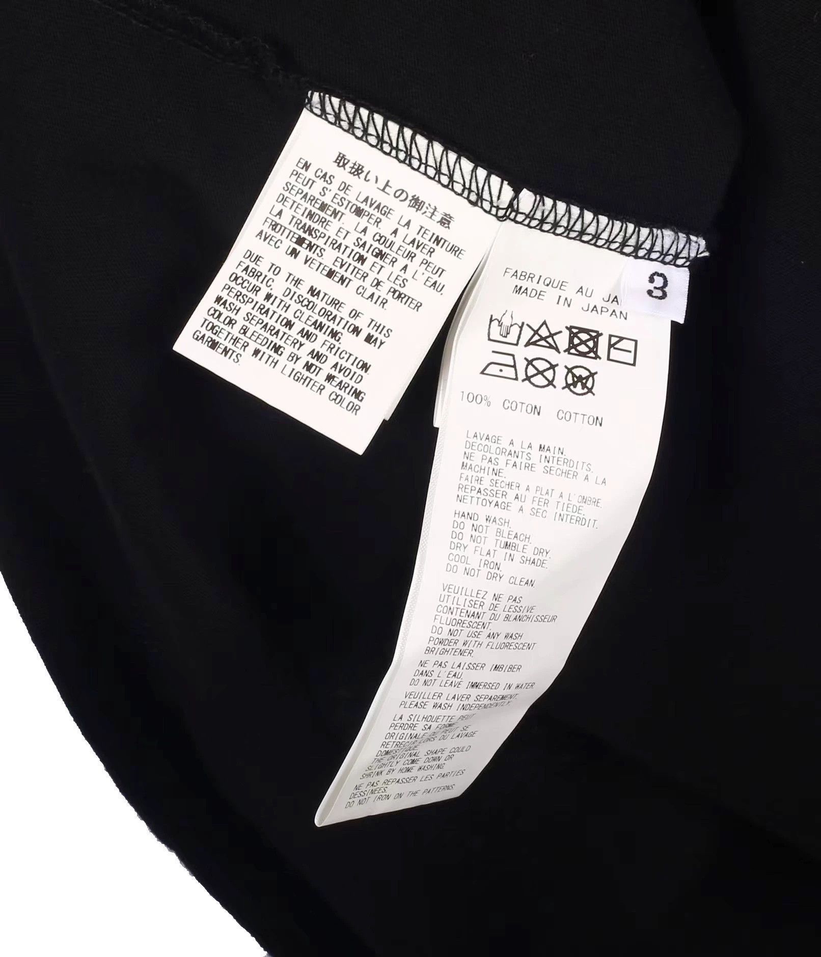 Yohji Yamamoto Black Short-Sleeve Graphic T-Shirt Size L Size US L / EU 52-54 / 3 - 6 Thumbnail