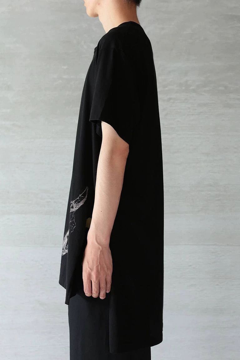 Yohji Yamamoto Black Short-Sleeve Graphic T-Shirt Size L Size US L / EU 52-54 / 3 - 8 Thumbnail