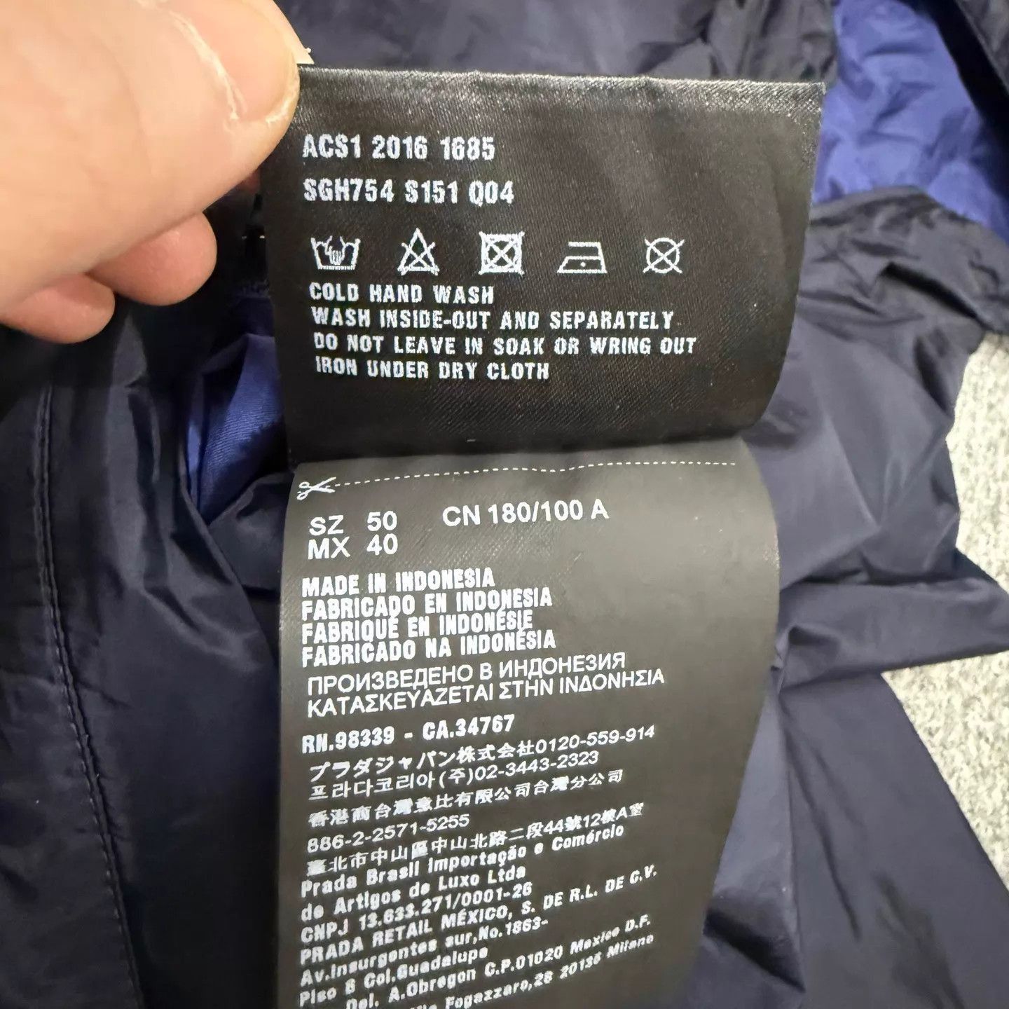 Prada Blue Hooded Lightweight Jacket Size M Size US M / EU 48-50 / 2 - 5 Thumbnail