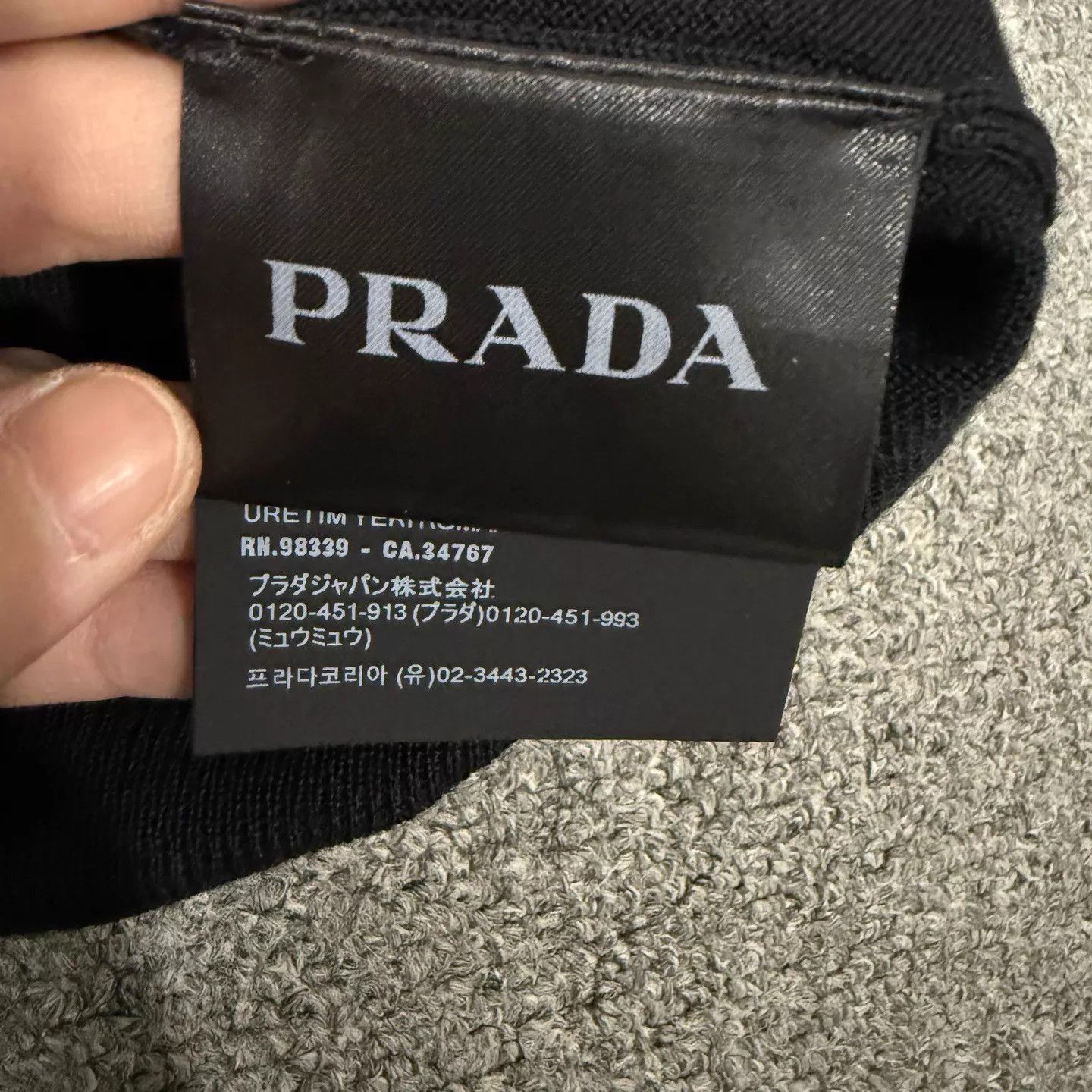 Prada Black Short-Sleeve Knit Top Size US M / EU 48-50 / 2 - 5 Thumbnail