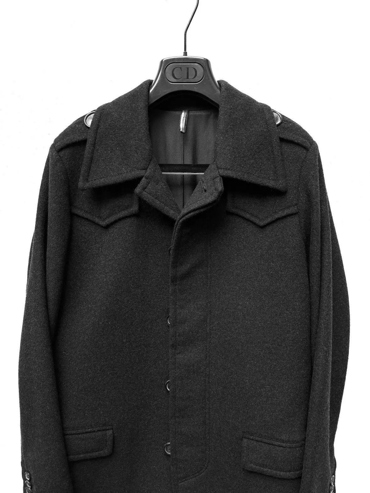 Dior Black Long Wool Blend Coat Size S Size US S / EU 44-46 / 1 - 5 Thumbnail