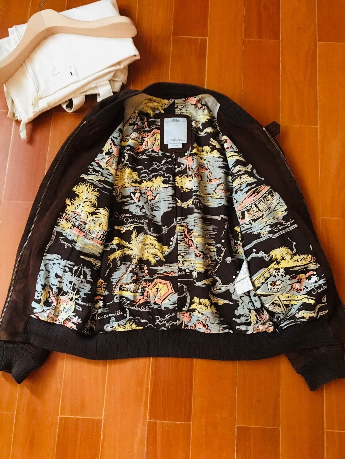 Visvim Brown Varsity Bomber Jacket Size S Size US S / EU 44-46 / 1 - 4 Thumbnail