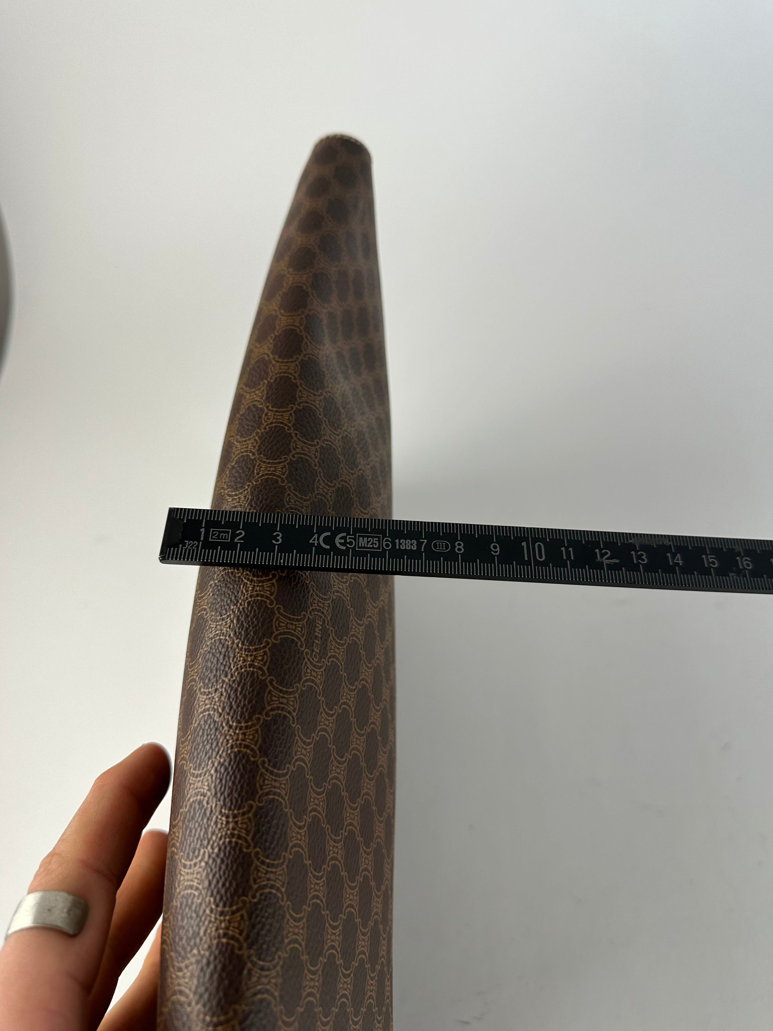 Celine Vintage Paris Triomphe Monogram Leather Clutch Brown Size ONE SIZE - 11 Thumbnail