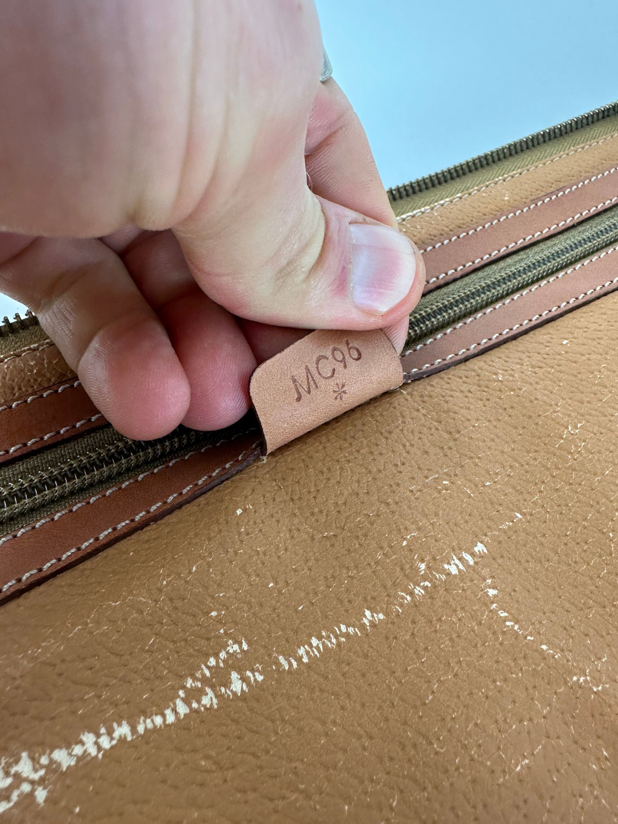 Celine Vintage Paris Triomphe Monogram Leather Clutch Brown Size ONE SIZE - 7 Thumbnail
