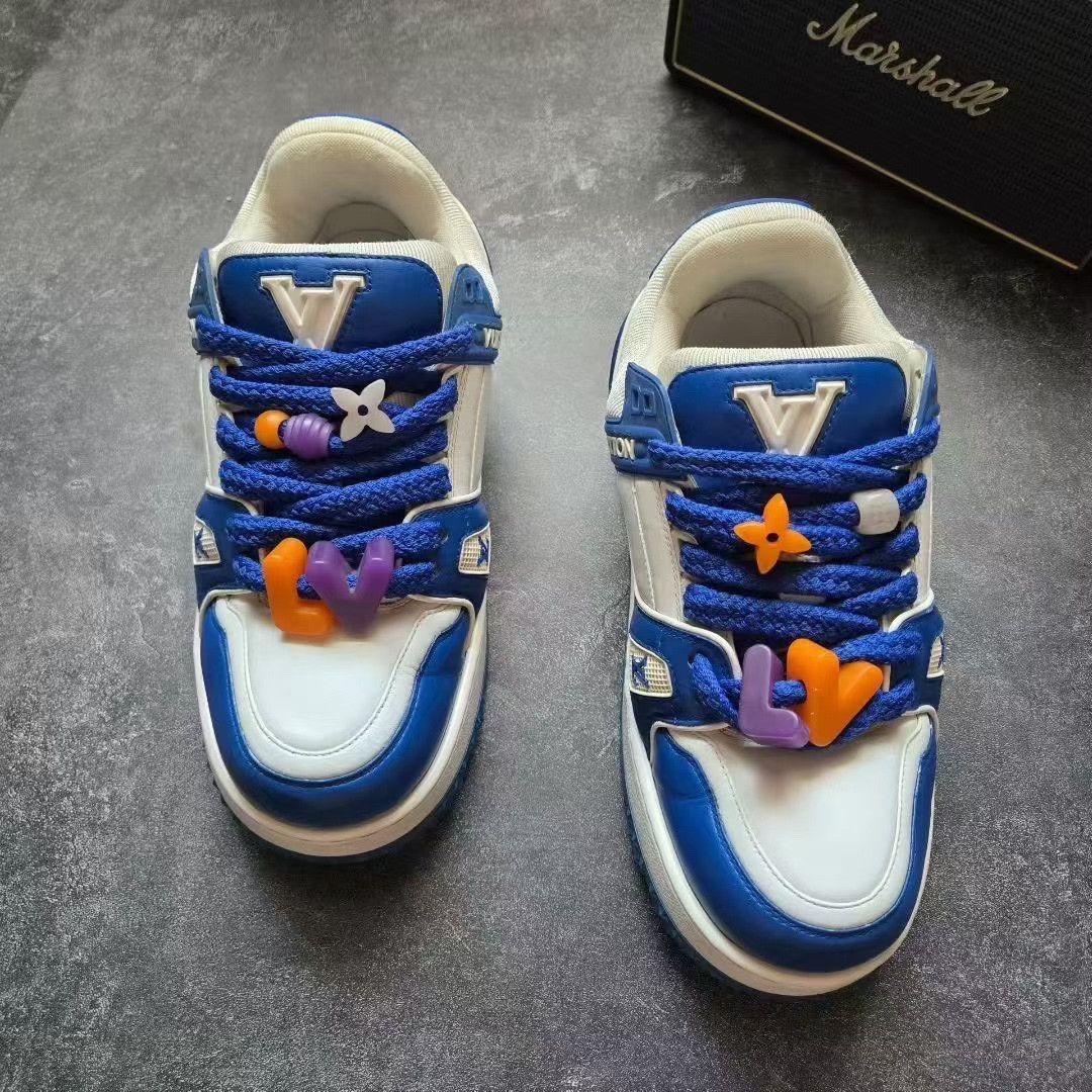 Louis Vuitton Louis Vuitton Training Blue Lowtop Sneakers 40 Men Size US 7.5 / EU 40-41 - 2 Thumbnail