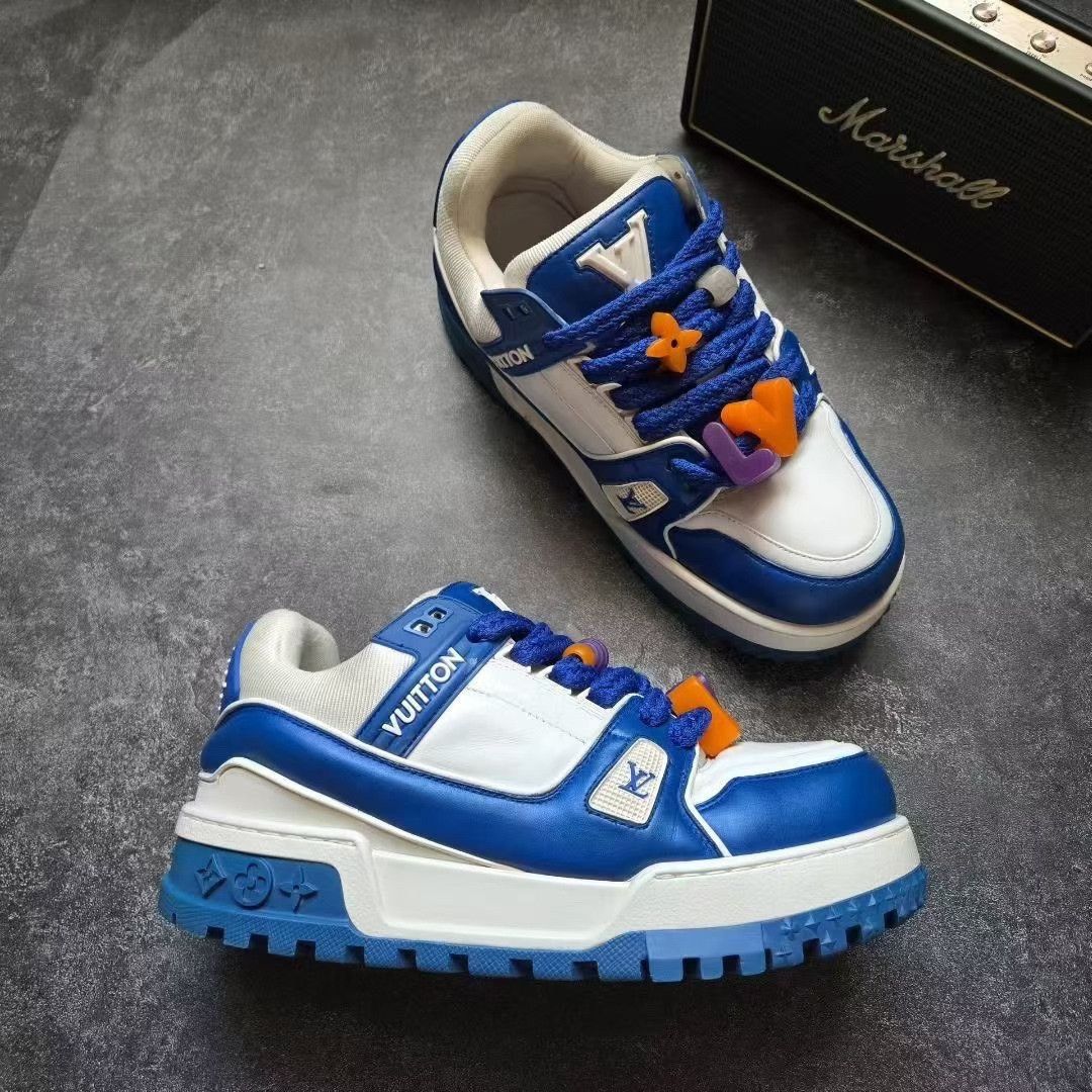 Louis Vuitton Louis Vuitton Training Blue Lowtop Sneakers 40 Men Size US 7.5 / EU 40-41 - 6 Thumbnail