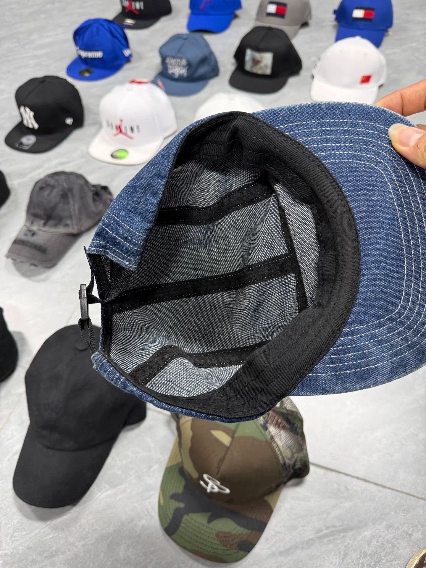 Supreme Supreme Denim Cotton Blue Hat 40.5 Men Size ONE SIZE - 3 Thumbnail