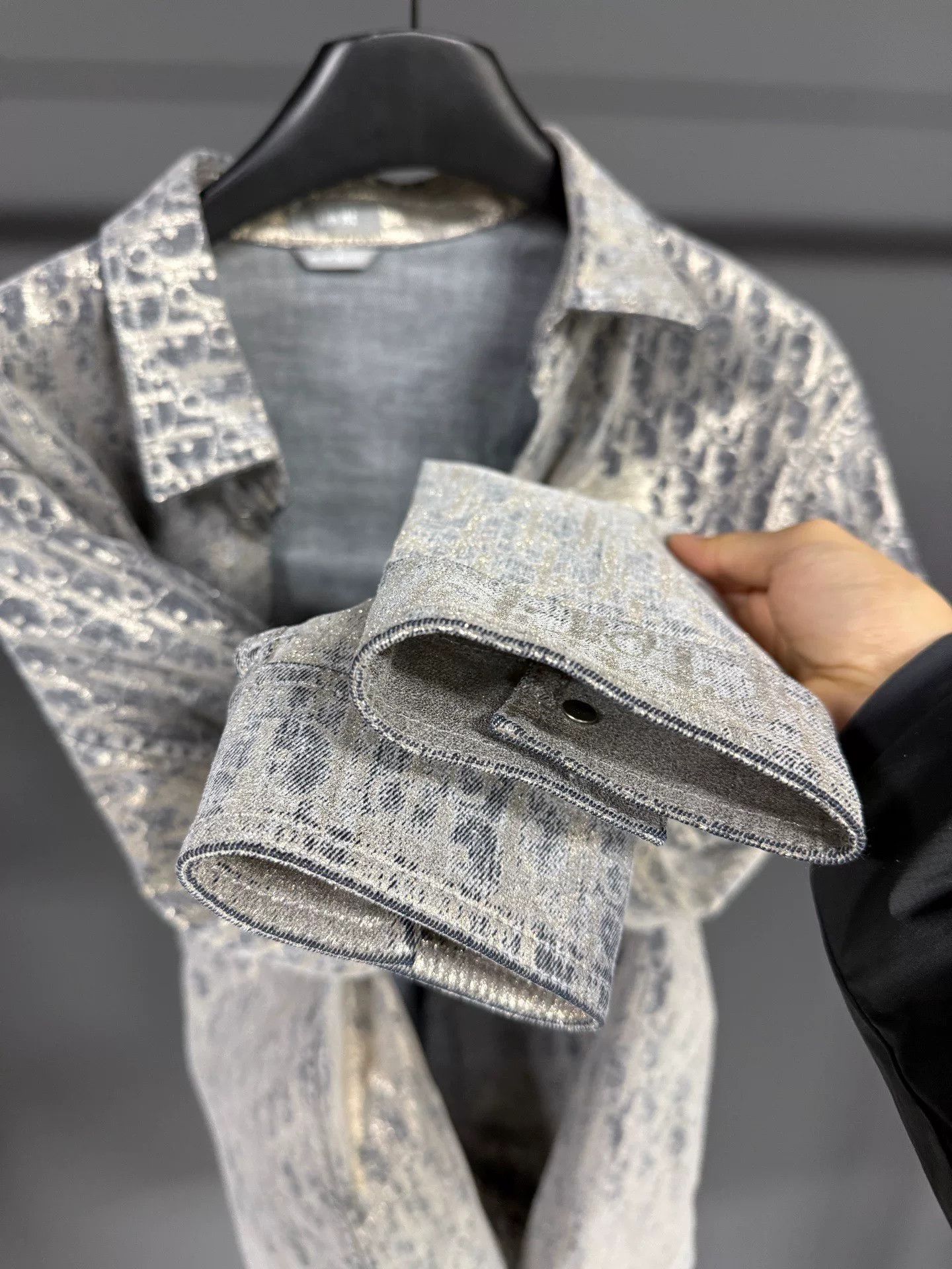 Dior Dior Retro Denim Silver Shirt 42 Men Size US M / EU 48-50 / 2 - 7 Thumbnail