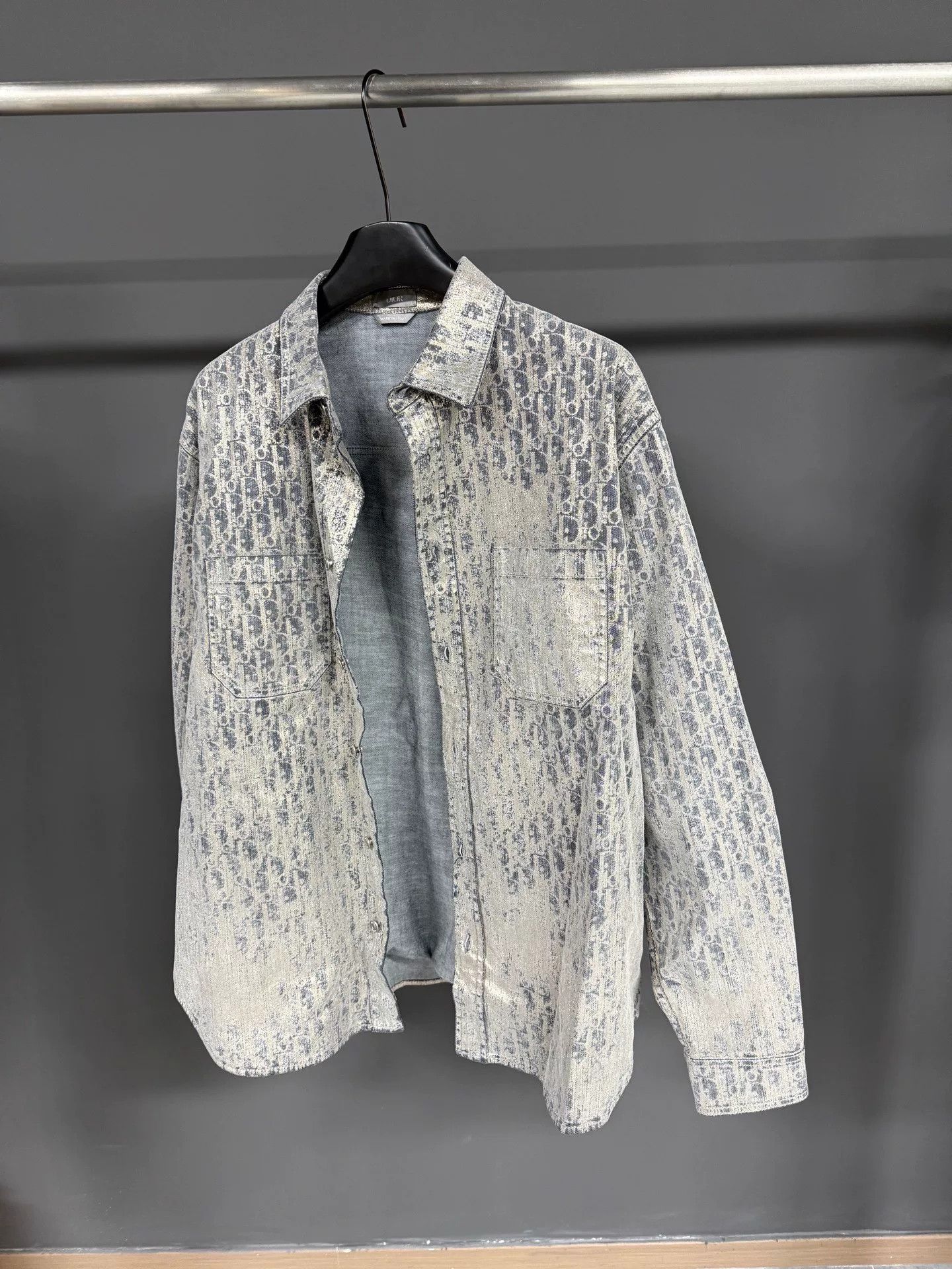 Dior Dior Retro Denim Silver Shirt 42 Men Size US M / EU 48-50 / 2 - 2 Thumbnail