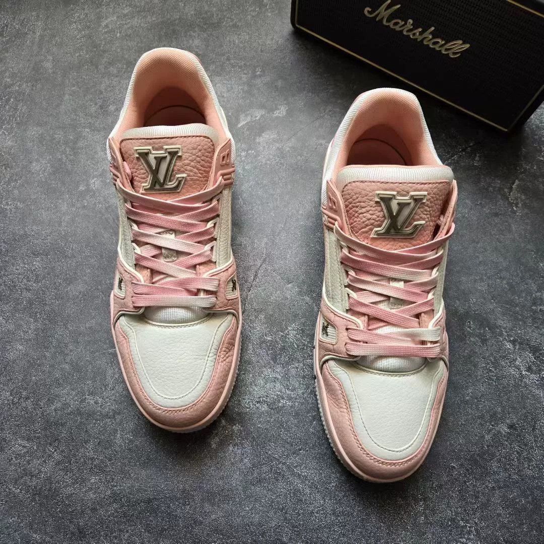 Louis Vuitton Louis Vuitton Training Pink Lowtop Sneakers 41 Men Size US 8.5 / EU 41-42 - 3 Thumbnail