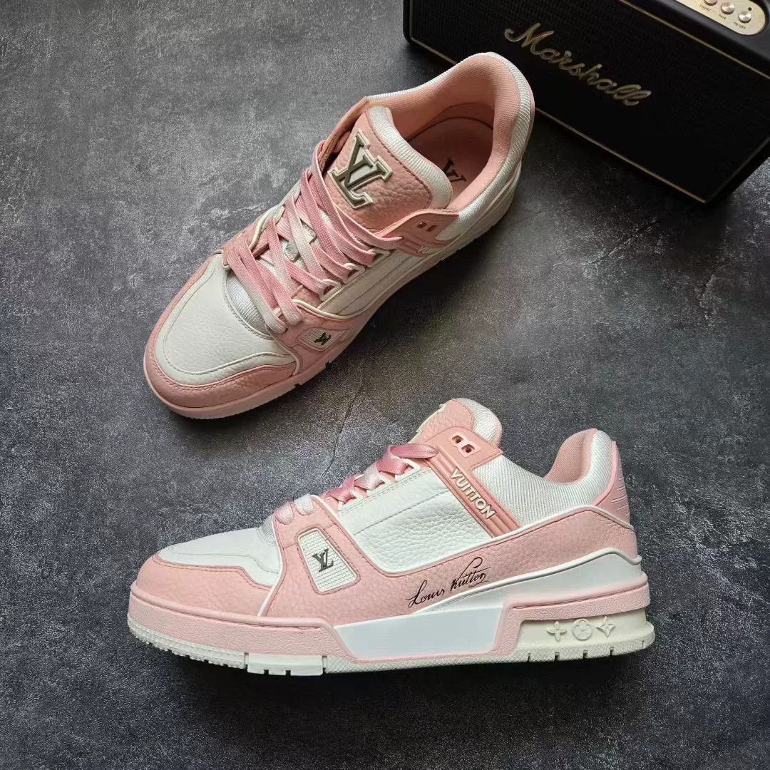 Louis Vuitton Louis Vuitton Training Pink Lowtop Sneakers 41 Men Size US 8.5 / EU 41-42 - 4 Thumbnail