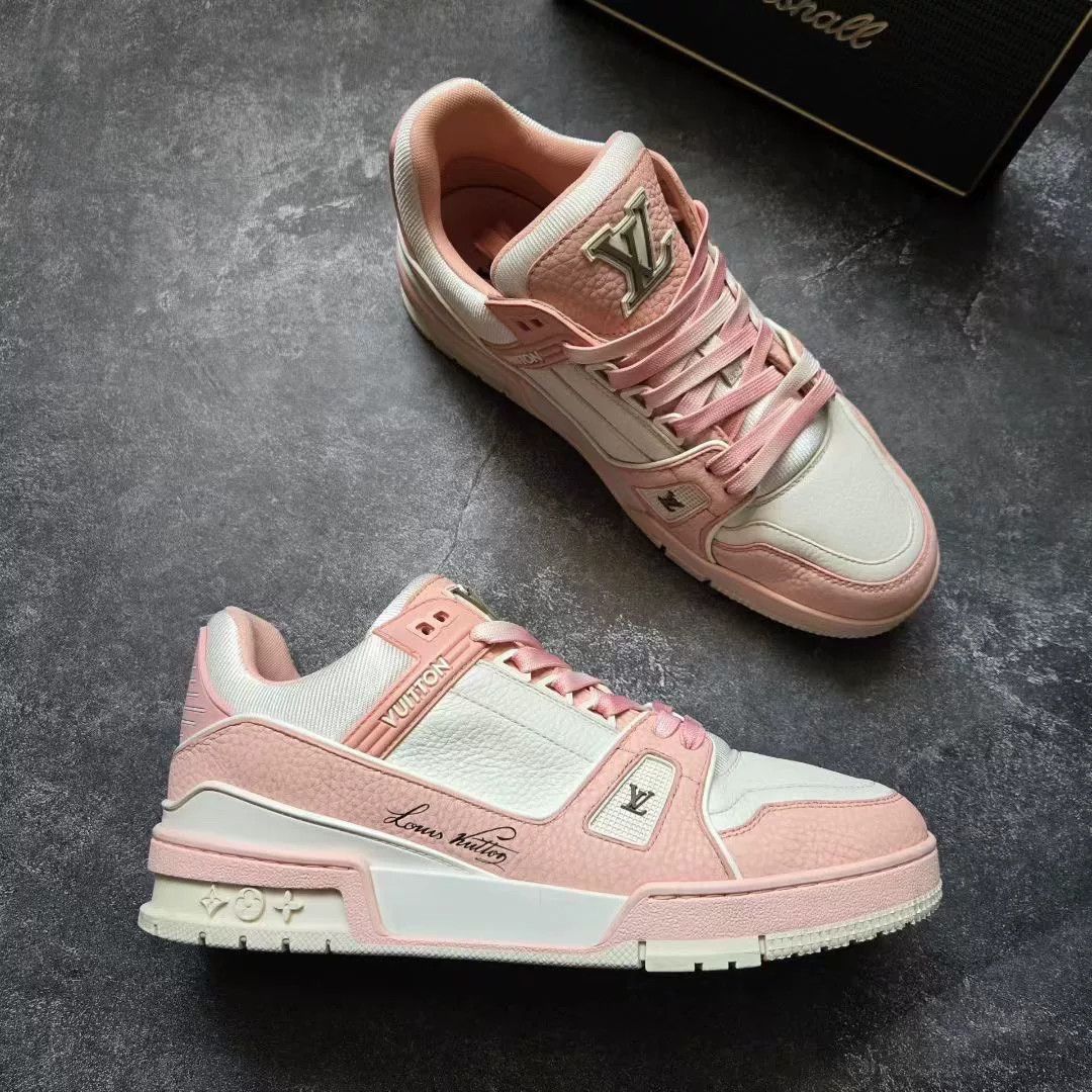 Louis Vuitton Louis Vuitton Training Pink Lowtop Sneakers 41 Men Size US 8.5 / EU 41-42 - 5 Thumbnail
