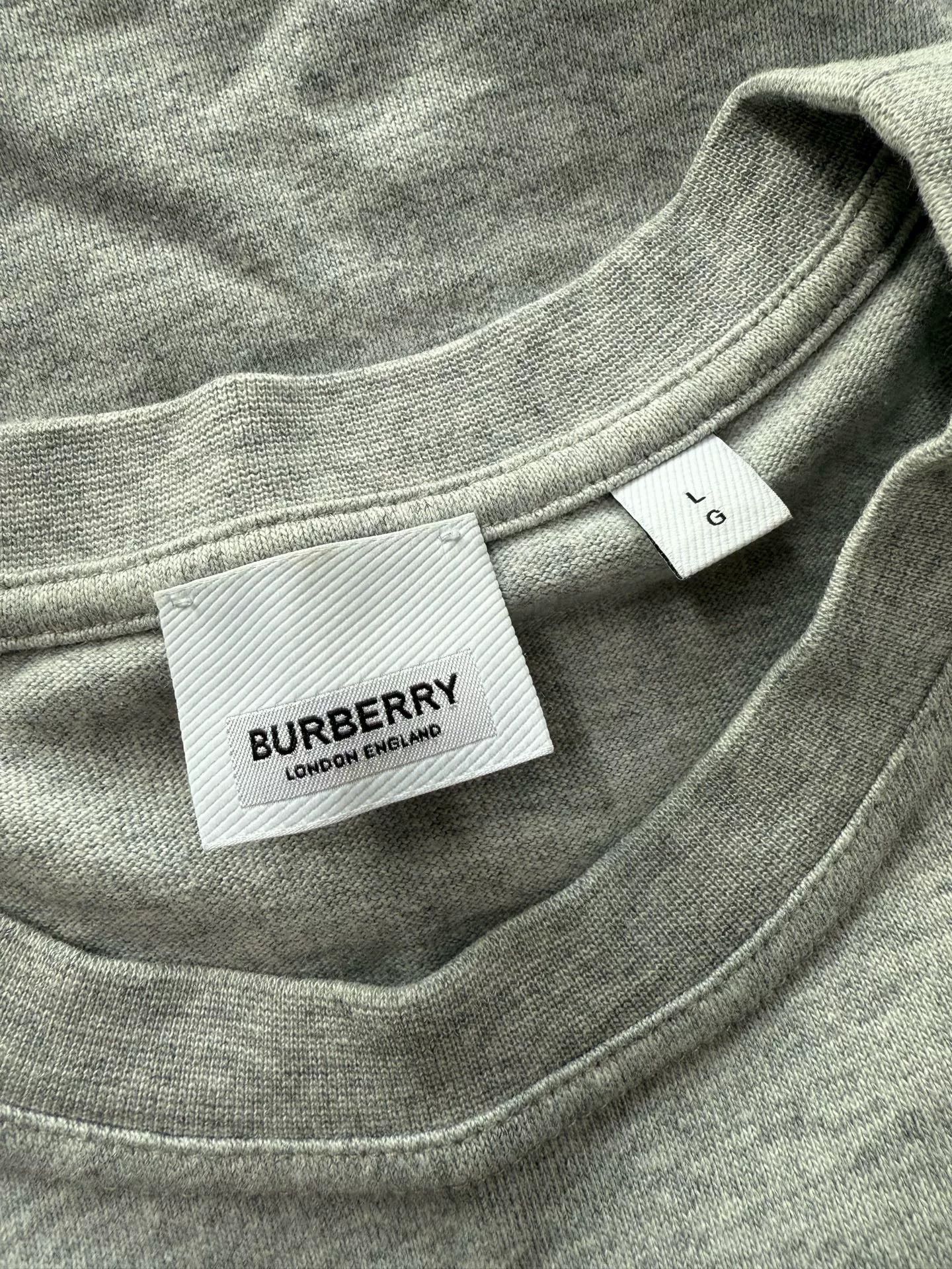 Burberry Burberry Cotton Printed Gray T-Shirt L Men Size US L / EU 52-54 / 3 - 3 Thumbnail