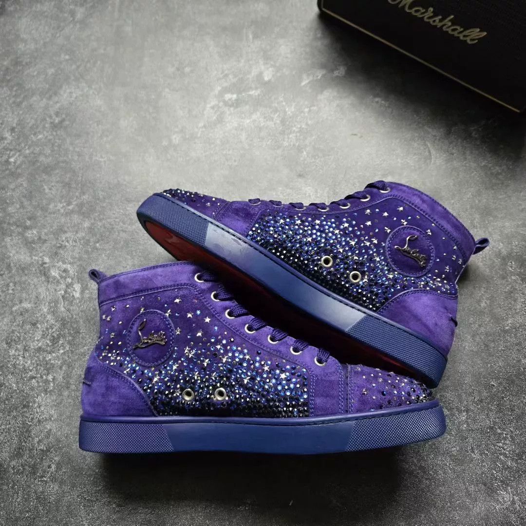 Christian Louboutin Christian Louboutin Purple Hitop Sneakers 42 Men Size US 9 / EU 42 - 2 Thumbnail