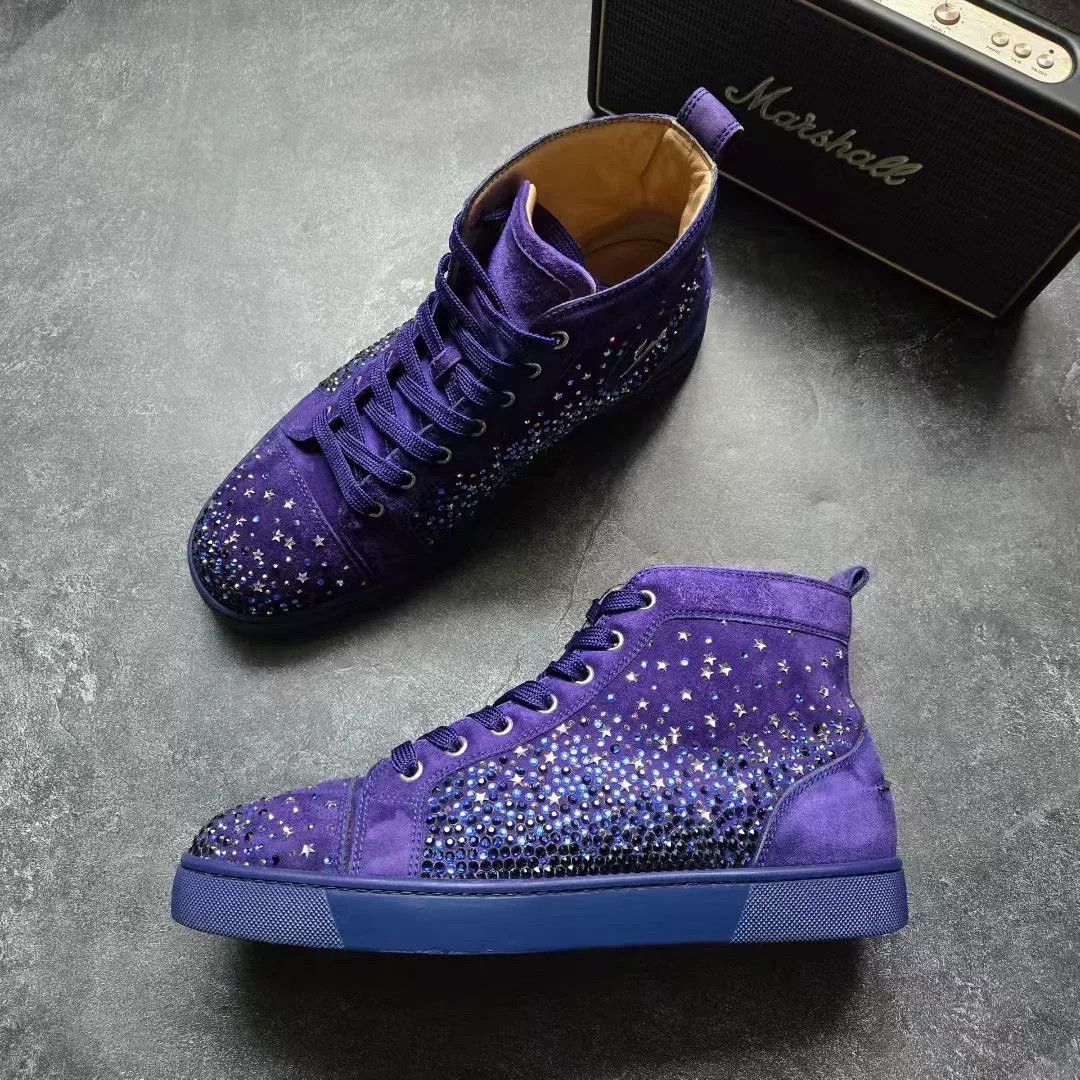 Christian Louboutin Christian Louboutin Purple Hitop Sneakers 42 Men Size US 9 / EU 42 - 4 Thumbnail