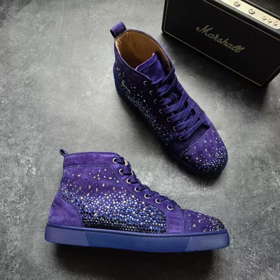 Christian Louboutin Christian Louboutin Purple Hitop Sneakers 42 Men Size US 9 / EU 42 - 5 Thumbnail