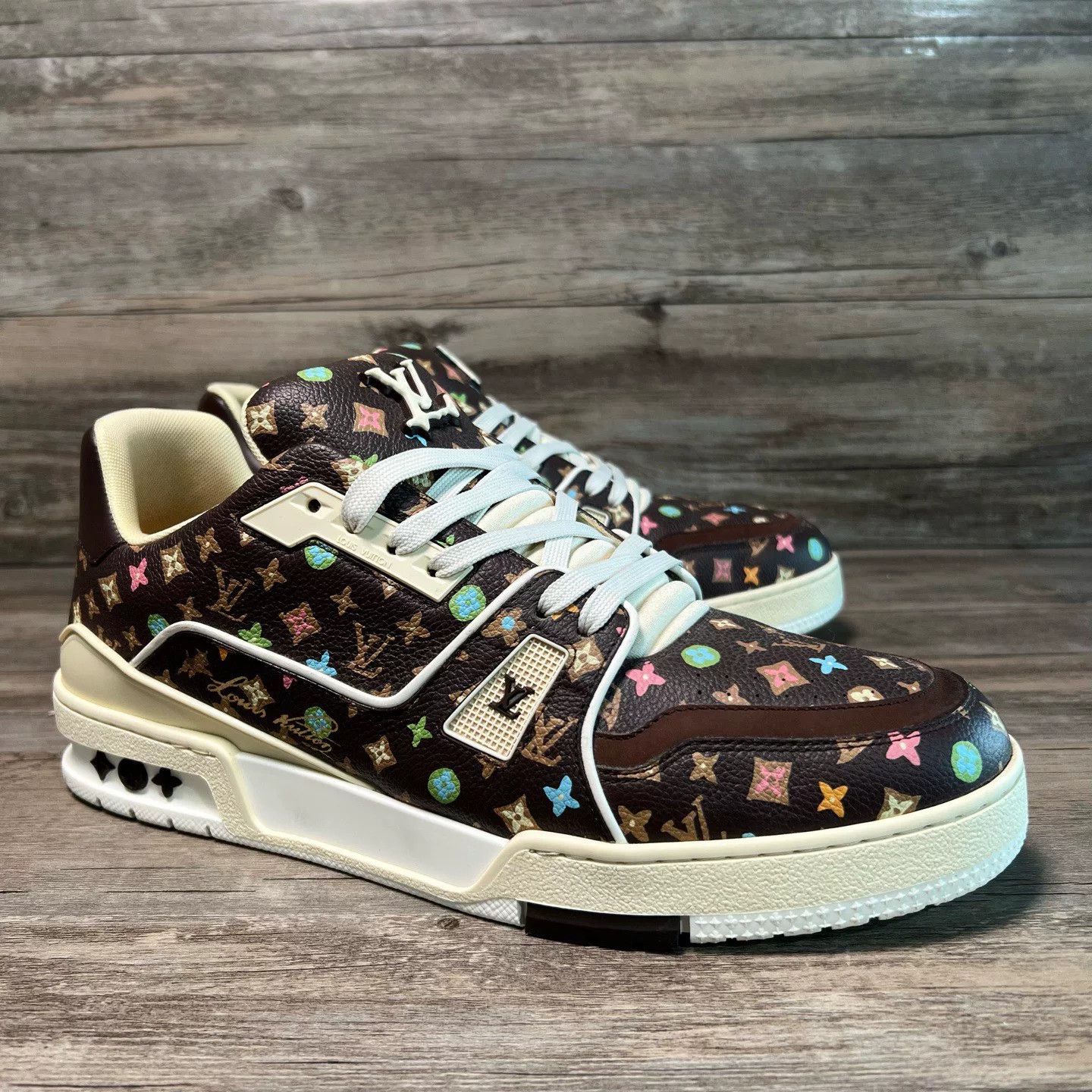 Louis Vuitton Louis Vuitton Collab Brown Lowtop Sneakers 9 Men Size US 9 / EU 42 - 3 Thumbnail