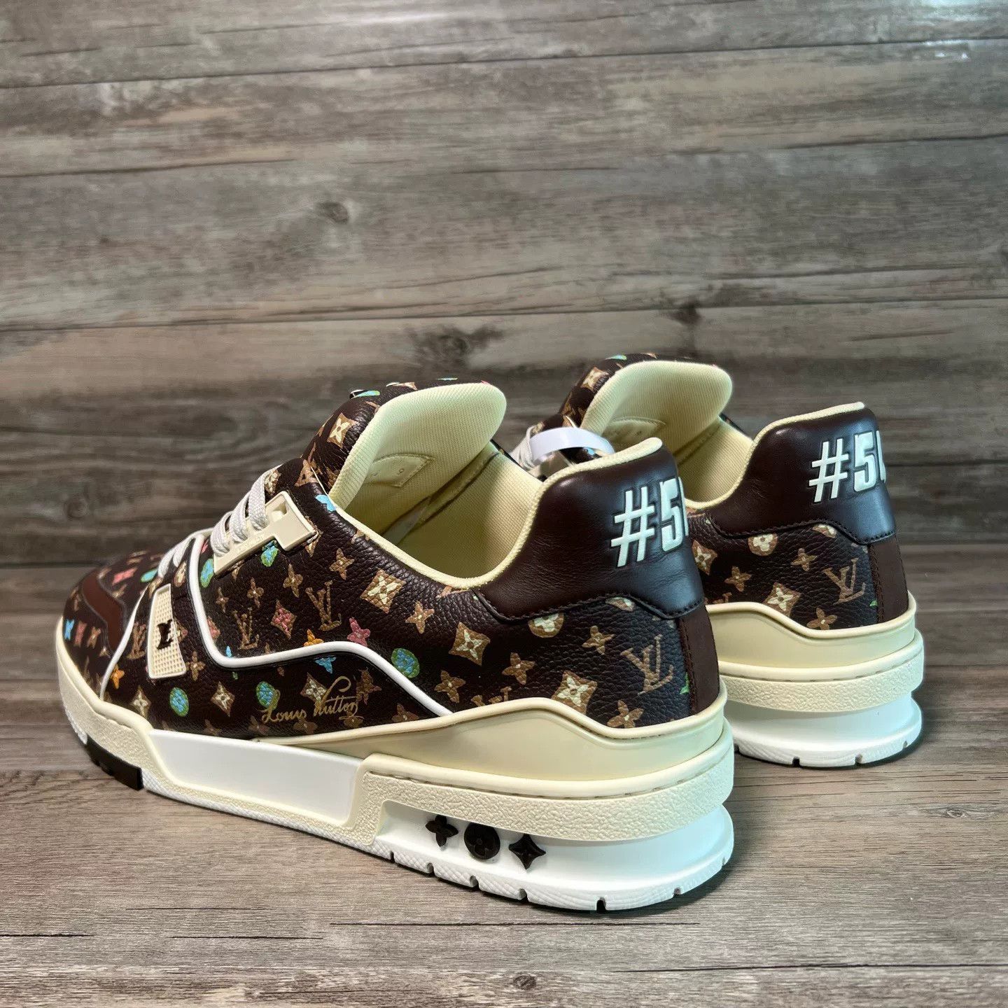 Louis Vuitton Louis Vuitton Collab Brown Lowtop Sneakers 9 Men Size US 9 / EU 42 - 4 Thumbnail