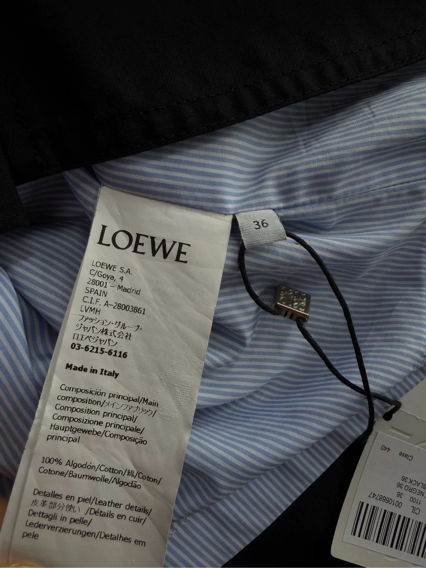 Loewe Loewe Retro Black Jacket 23 Women Size XS / US 0-2 / IT 36-38 - 6 Thumbnail