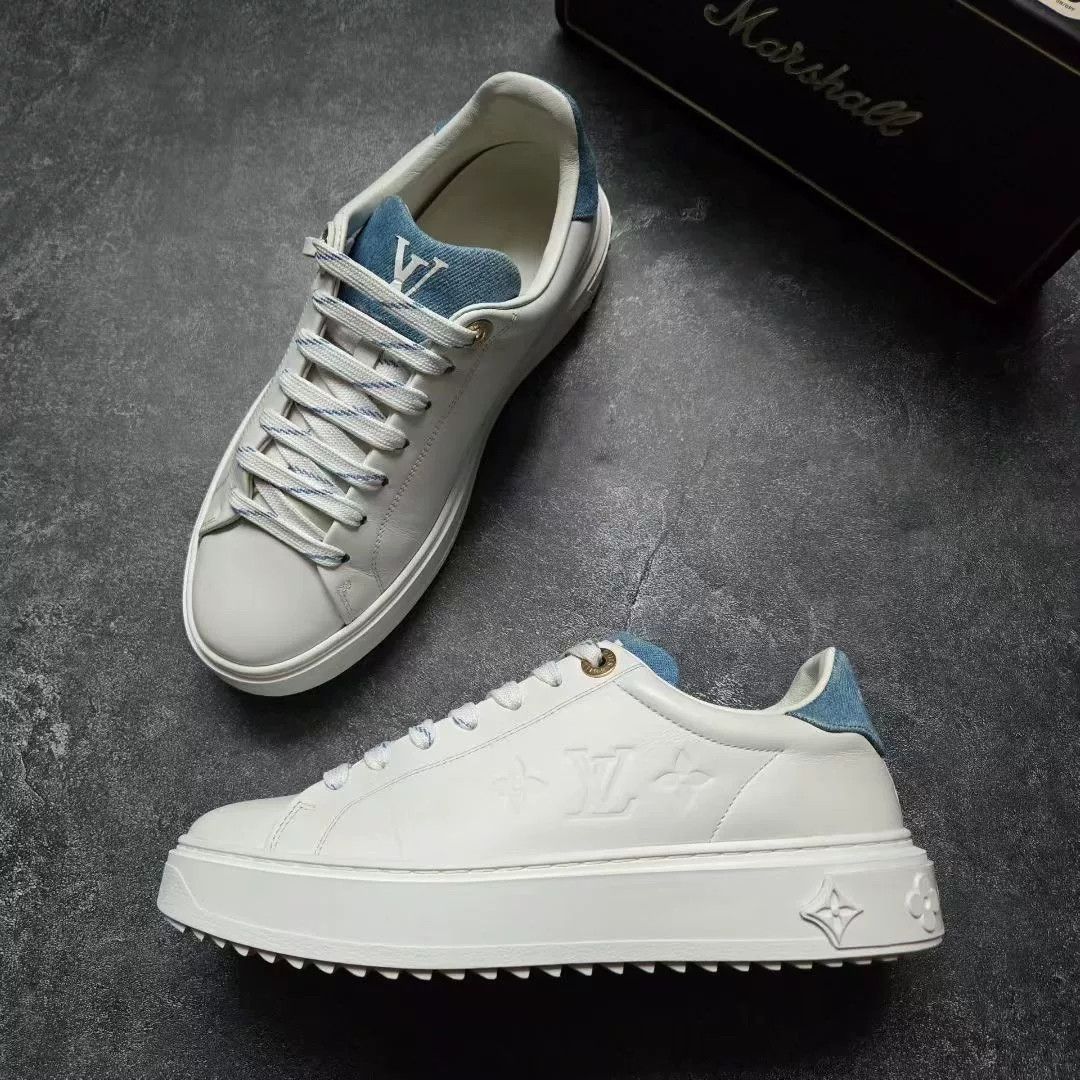 Louis Vuitton Louis Vuitton Blue Lowtop Sneakers 36 Women Size US 6 / IT 36 - 5 Thumbnail