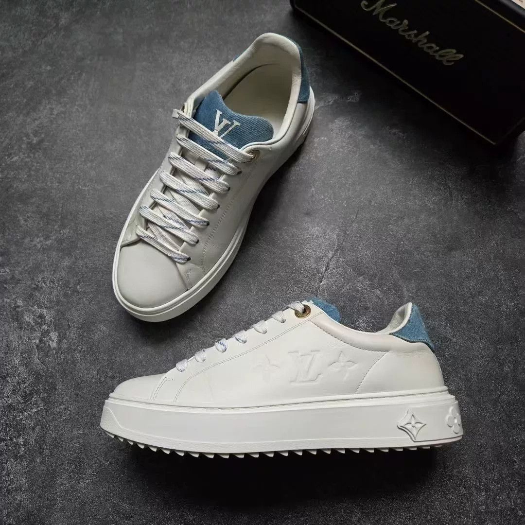 Louis Vuitton Louis Vuitton Blue Lowtop Sneakers 36 Women Size US 6 / IT 36 - 4 Thumbnail