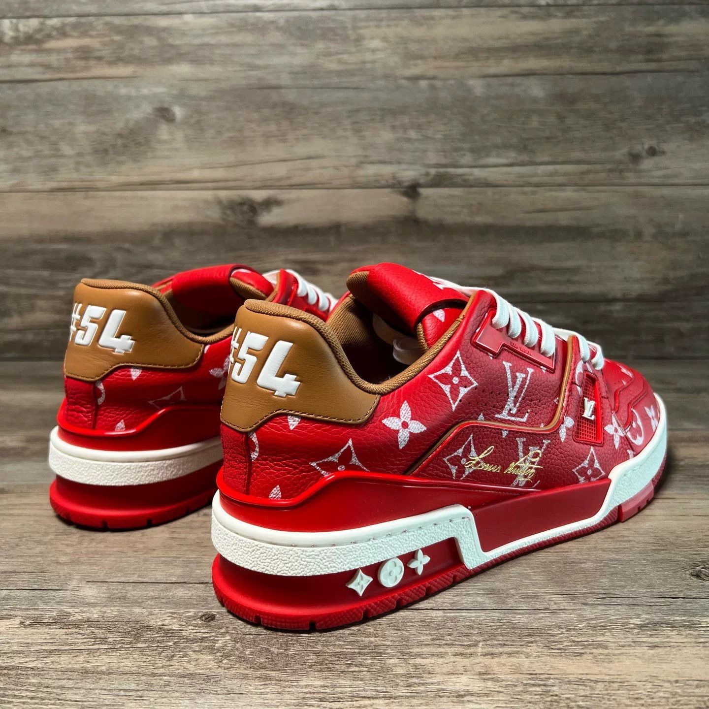 Louis Vuitton Louis Vuitton Training Red Lowtop Sneakers 6 Men Size US 6 / EU 39 - 3 Thumbnail