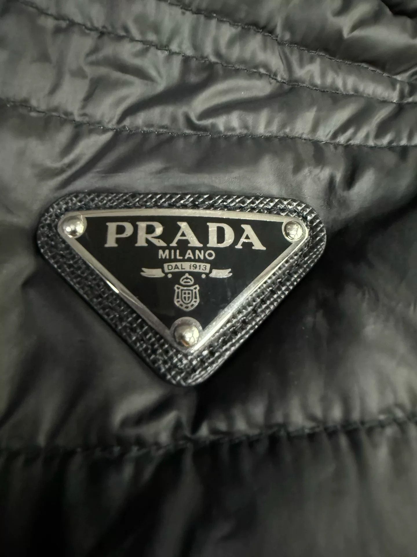 Prada Prada Down Black Heavy Coat 46 Men Size US L / EU 52-54 / 3 - 3 Thumbnail