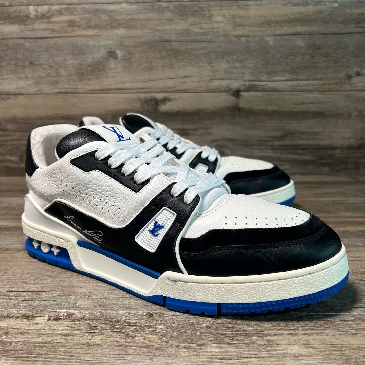 Louis Vuitton Louis Vuitton Training Blue Lowtop Sneakers 42 Men Size US 9 / EU 42 - 2 Thumbnail