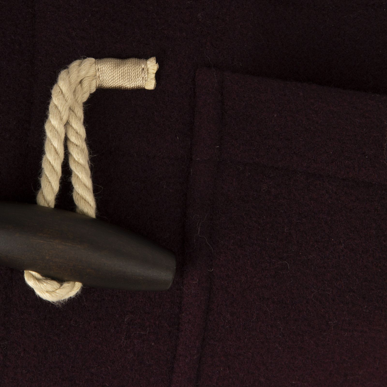 Burberry Purple Wool Mid Length Duffle Coat Size XS / US 0-2 / IT 36-38 - 3 Thumbnail