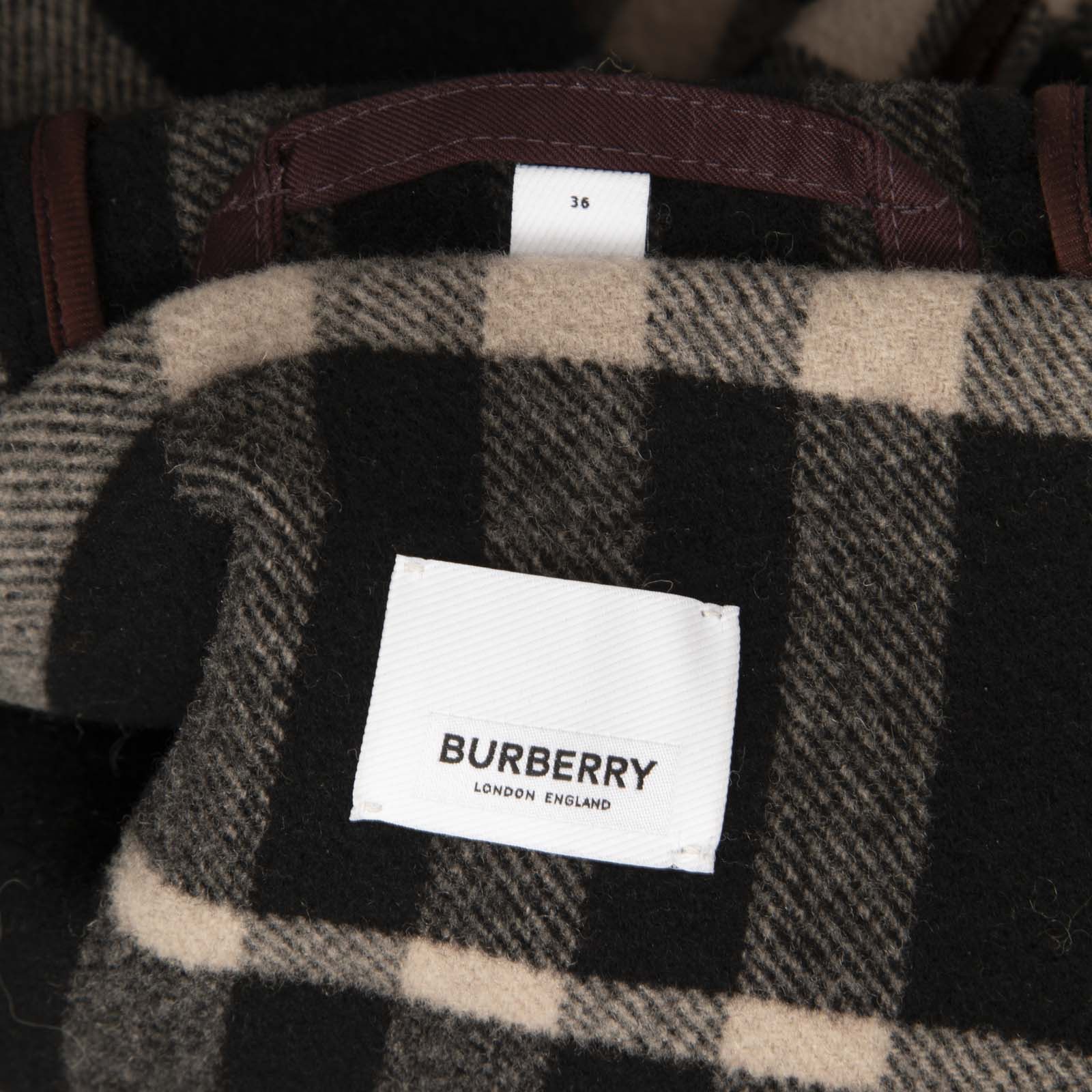 Burberry Purple Wool Mid Length Duffle Coat Size XS / US 0-2 / IT 36-38 - 4 Thumbnail