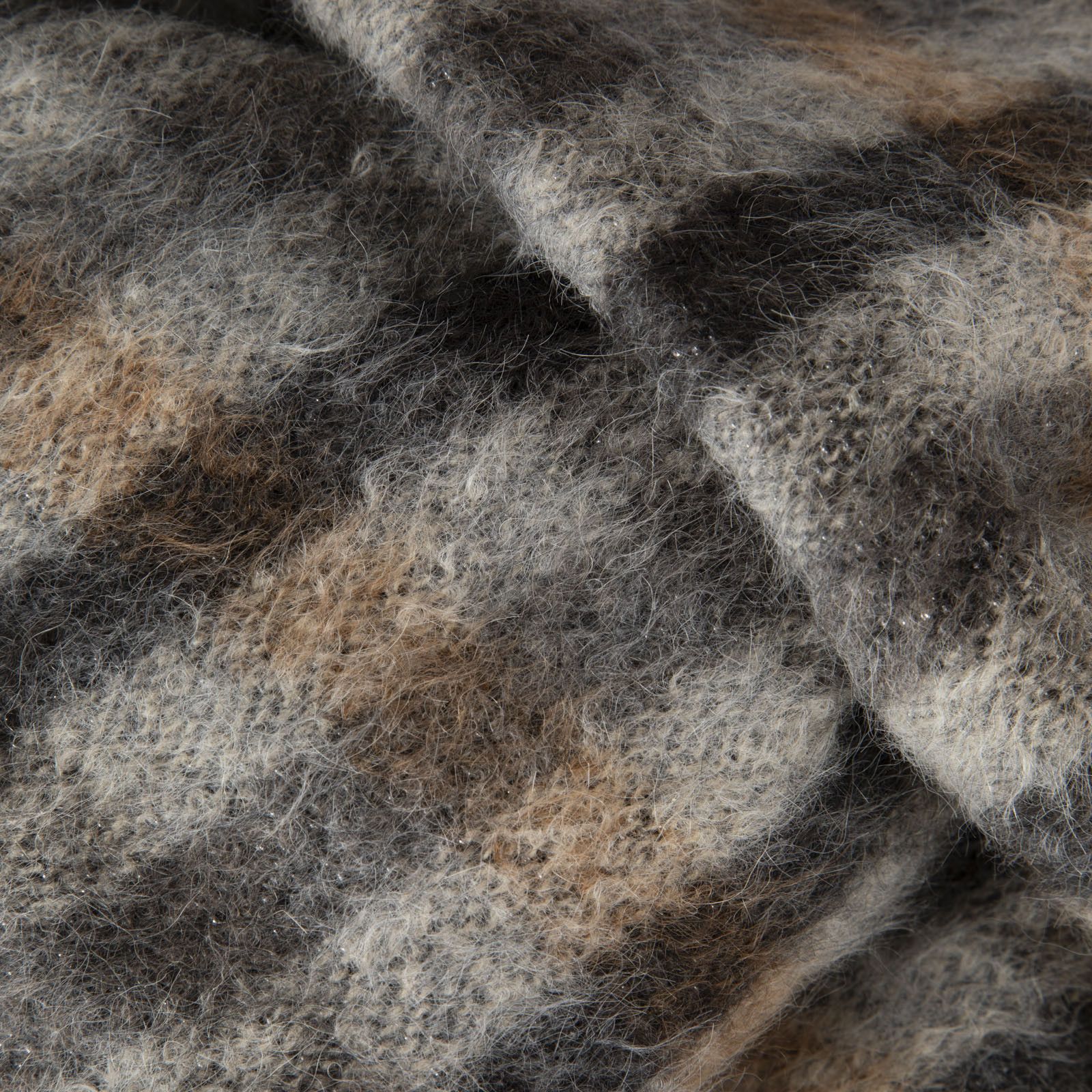 Brunello Cucinelli Tartan Alpaca Wool Shawl Size ONE SIZE - 3 Thumbnail