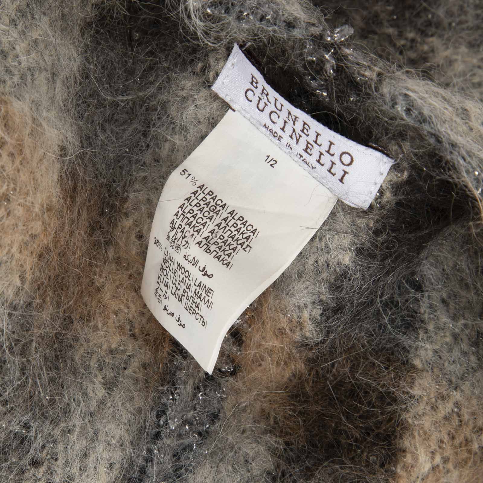Brunello Cucinelli Tartan Alpaca Wool Shawl Size ONE SIZE - 5 Thumbnail