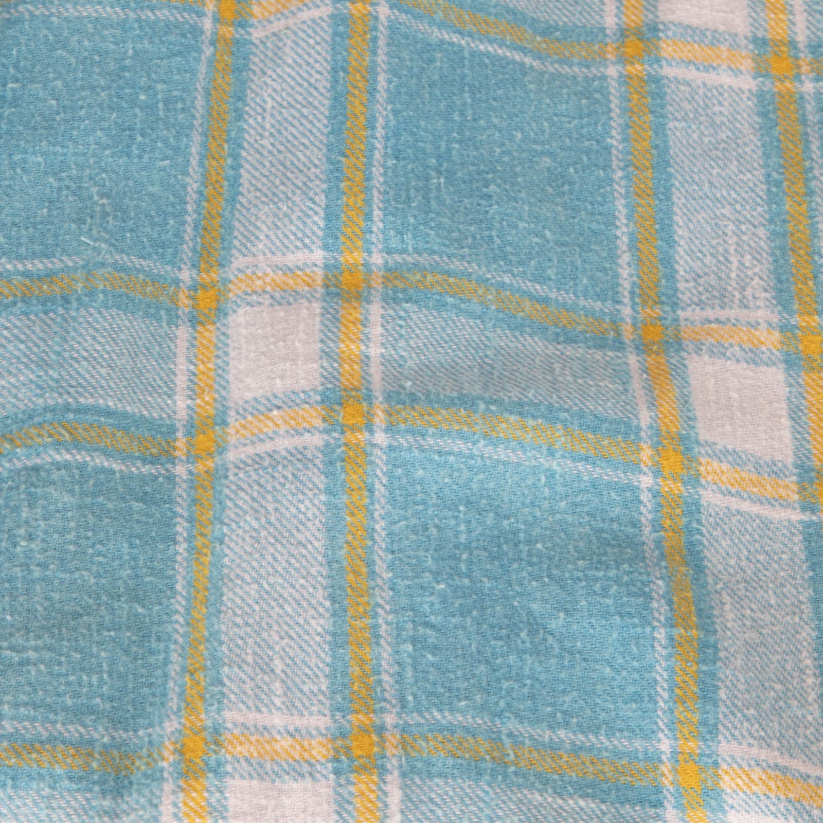 R13 Blue Tartan Distressed Flannel Shirt Size ONE SIZE - 3 Thumbnail