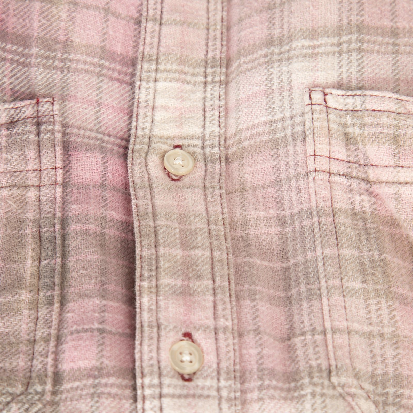 R13 Pink & Grey Plaid Oversized Boxy Shirtdress Size ONE SIZE - 3 Thumbnail