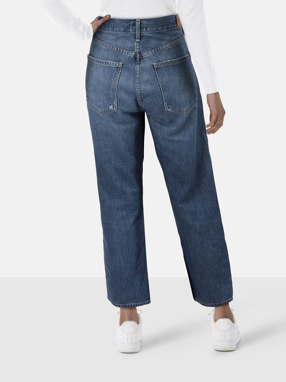 Citizens Of Humanity Navy Denim Straight Jeans Size 30" / US 8 / IT 44 - 2 Thumbnail