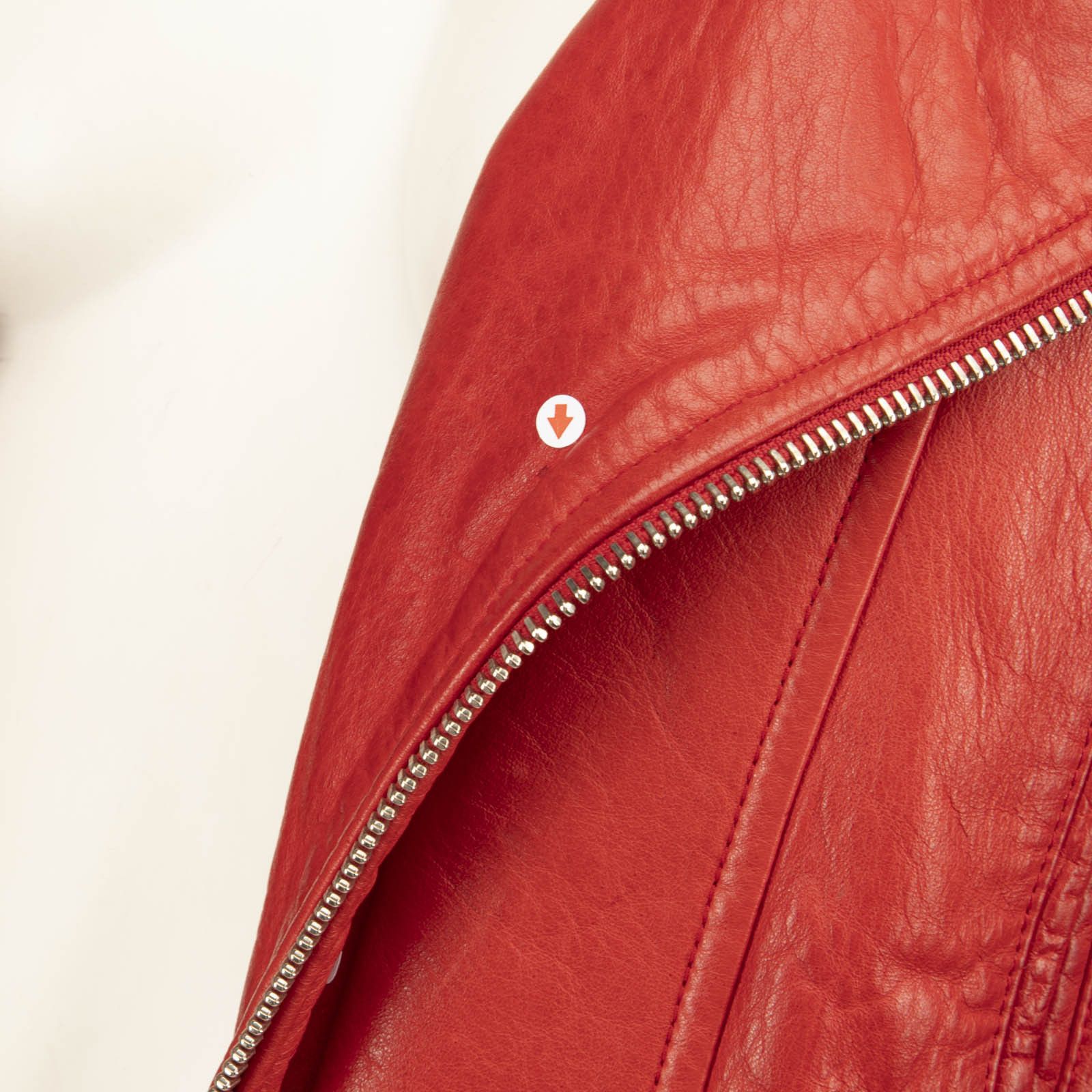 Joseph Red Quilted Leather Biker Jacket Size M / US 6-8 / IT 42-44 - 17 Thumbnail