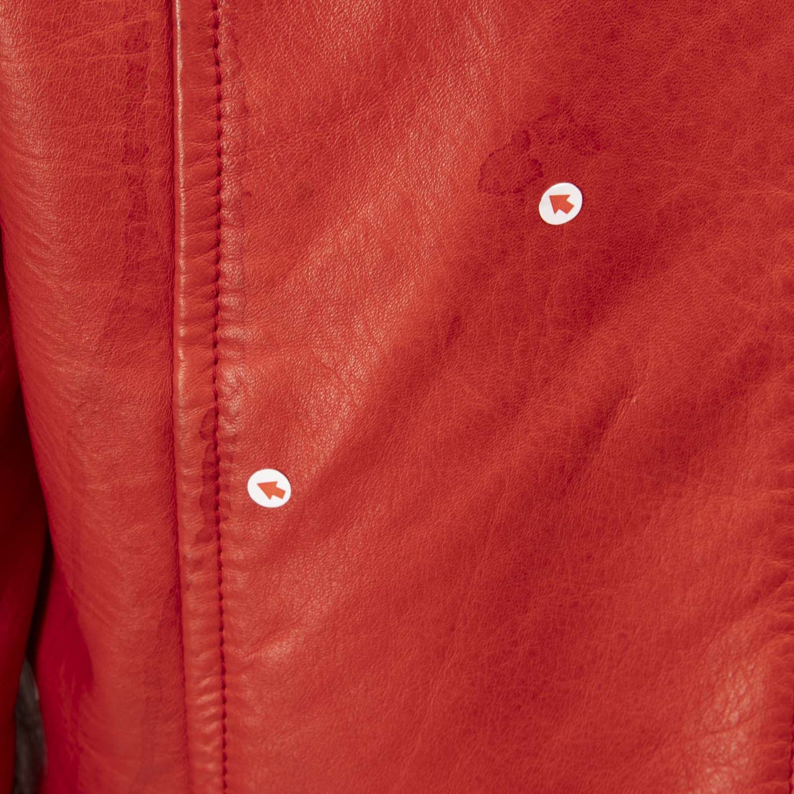 Joseph Red Quilted Leather Biker Jacket Size M / US 6-8 / IT 42-44 - 6 Thumbnail