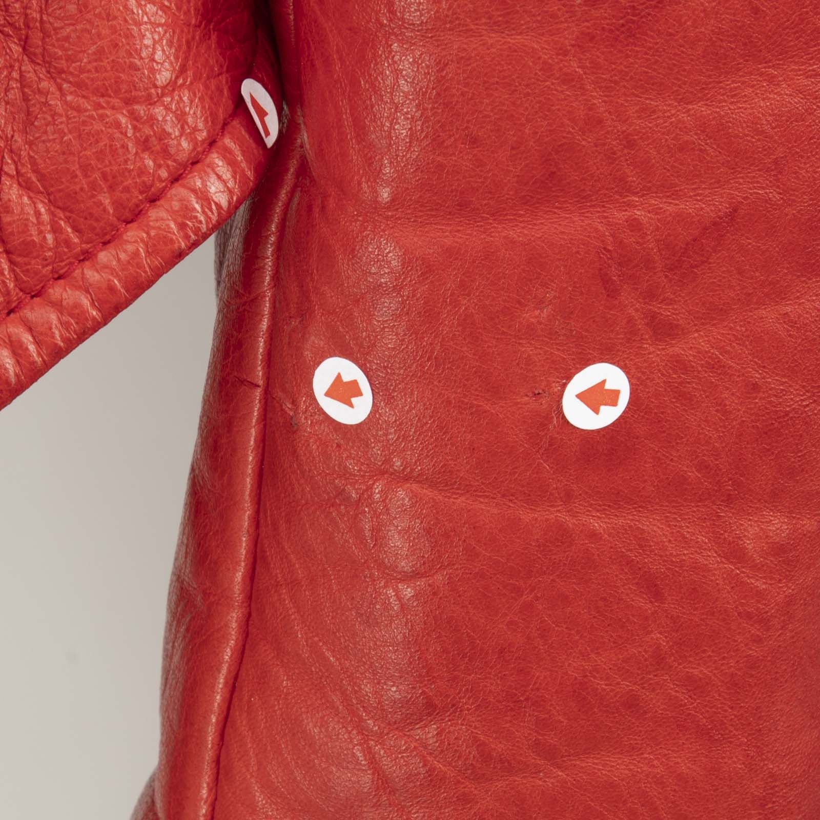 Joseph Red Quilted Leather Biker Jacket Size M / US 6-8 / IT 42-44 - 19 Thumbnail