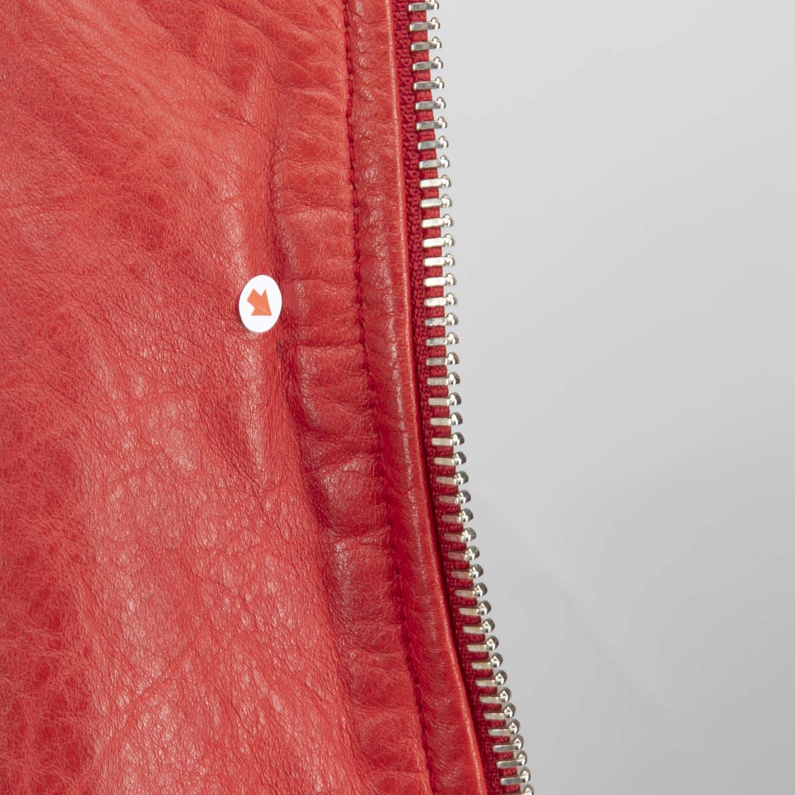 Joseph Red Quilted Leather Biker Jacket Size M / US 6-8 / IT 42-44 - 21 Thumbnail