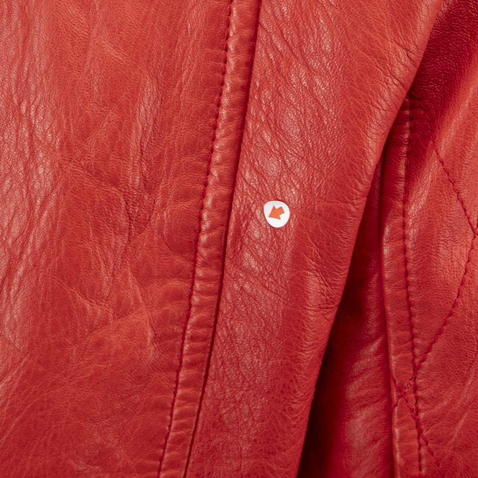 Joseph Red Quilted Leather Biker Jacket Size M / US 6-8 / IT 42-44 - 11 Thumbnail