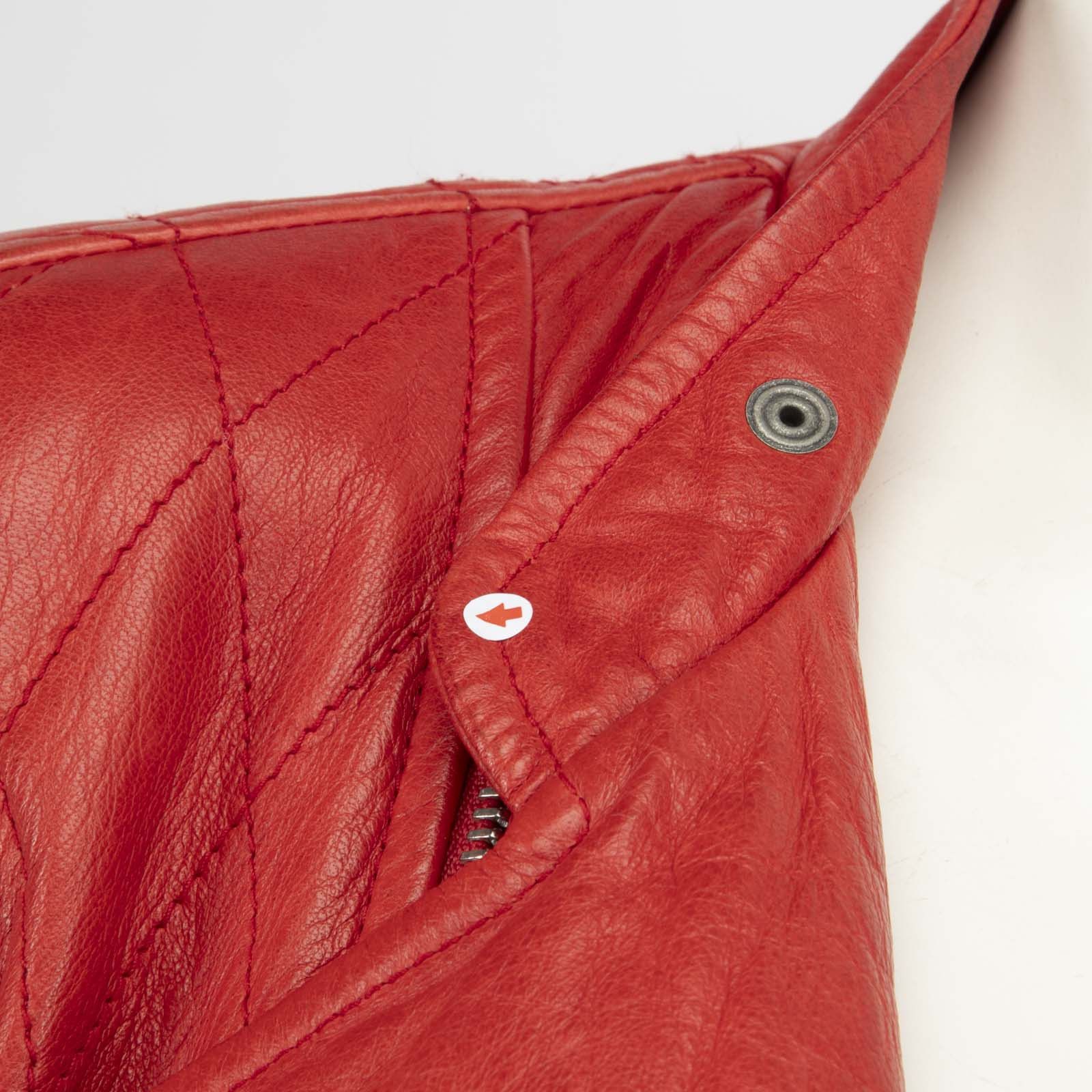 Joseph Red Quilted Leather Biker Jacket Size M / US 6-8 / IT 42-44 - 15 Thumbnail